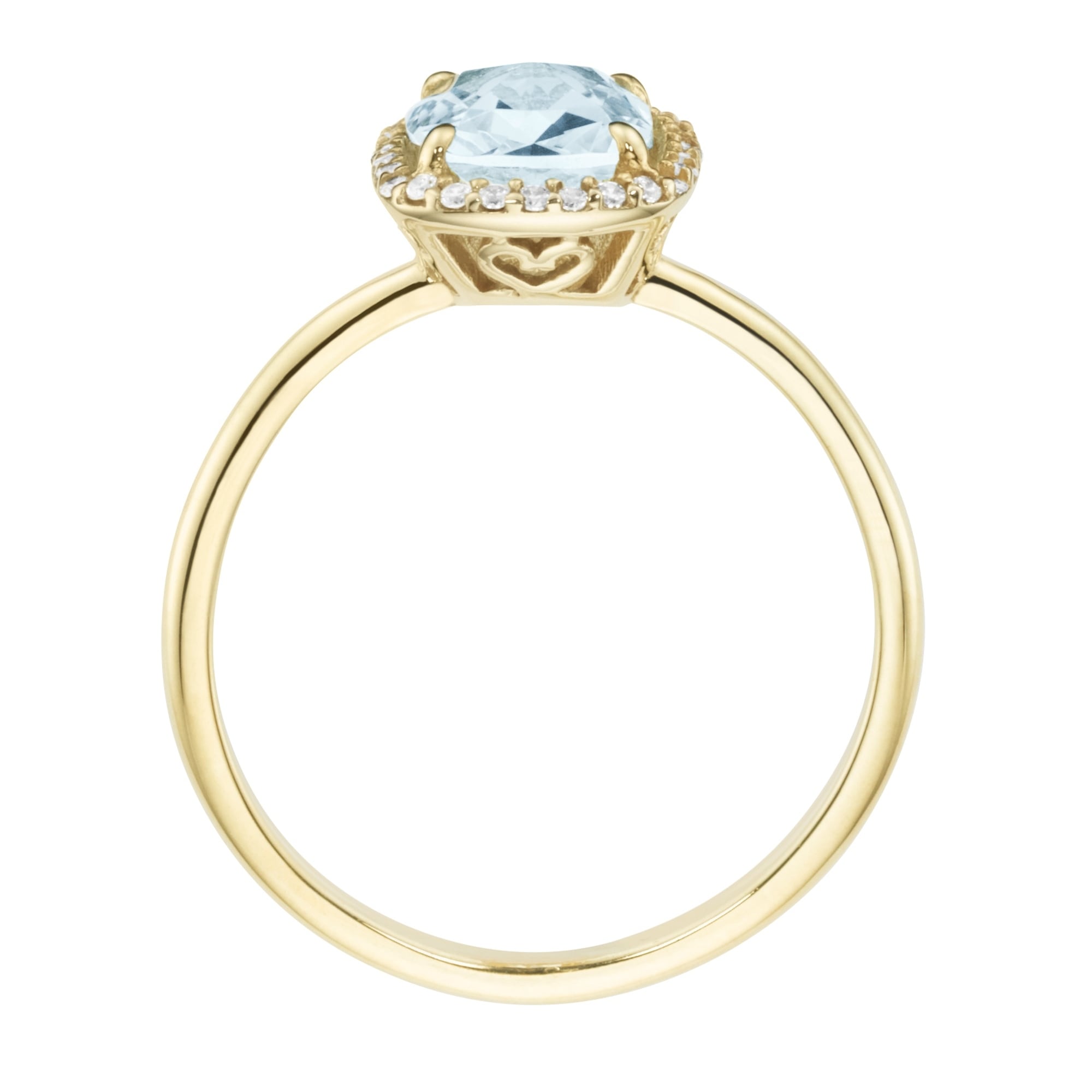 Luigi Merano Goldring »Ring mit Blautopas und Zirkonia, Gold 375«