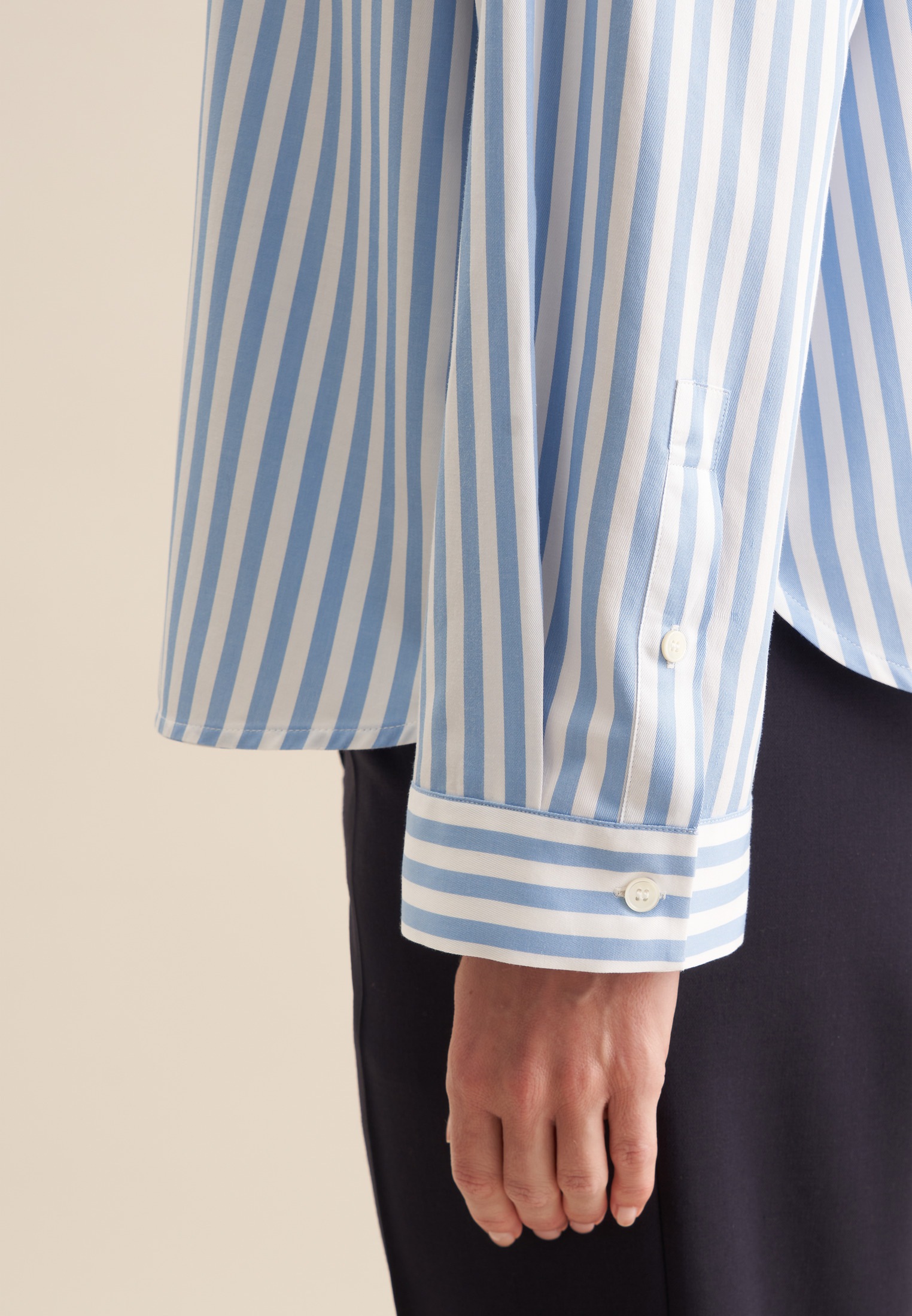 seidensticker Hemdbluse, Kragen Gestreift