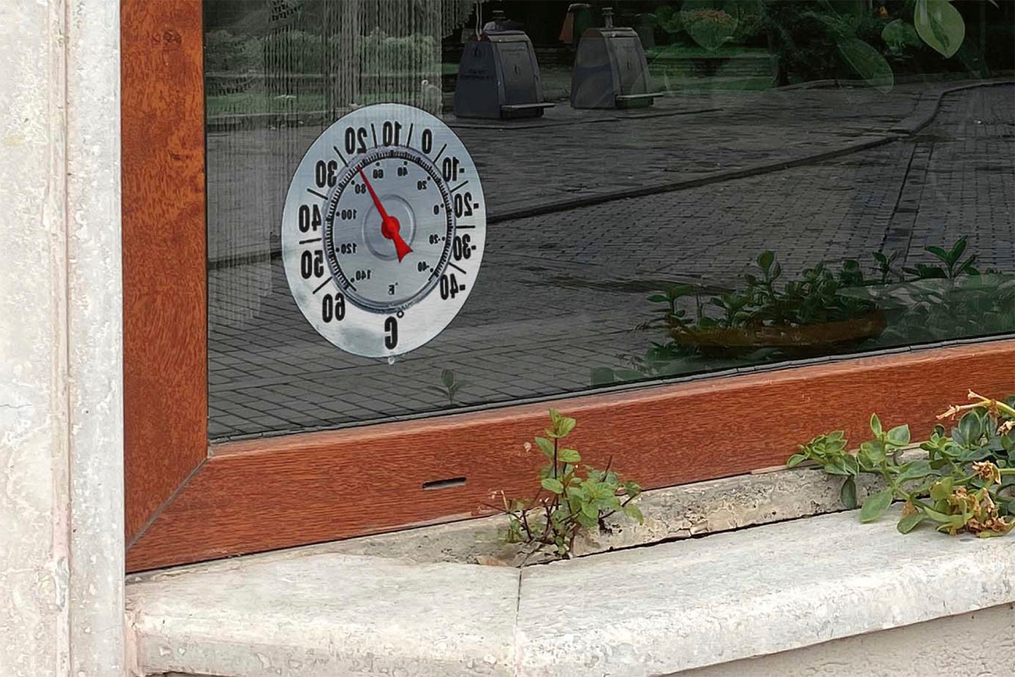 Maximex Fensterthermometer mit Saugnapf, für den Außenbereich