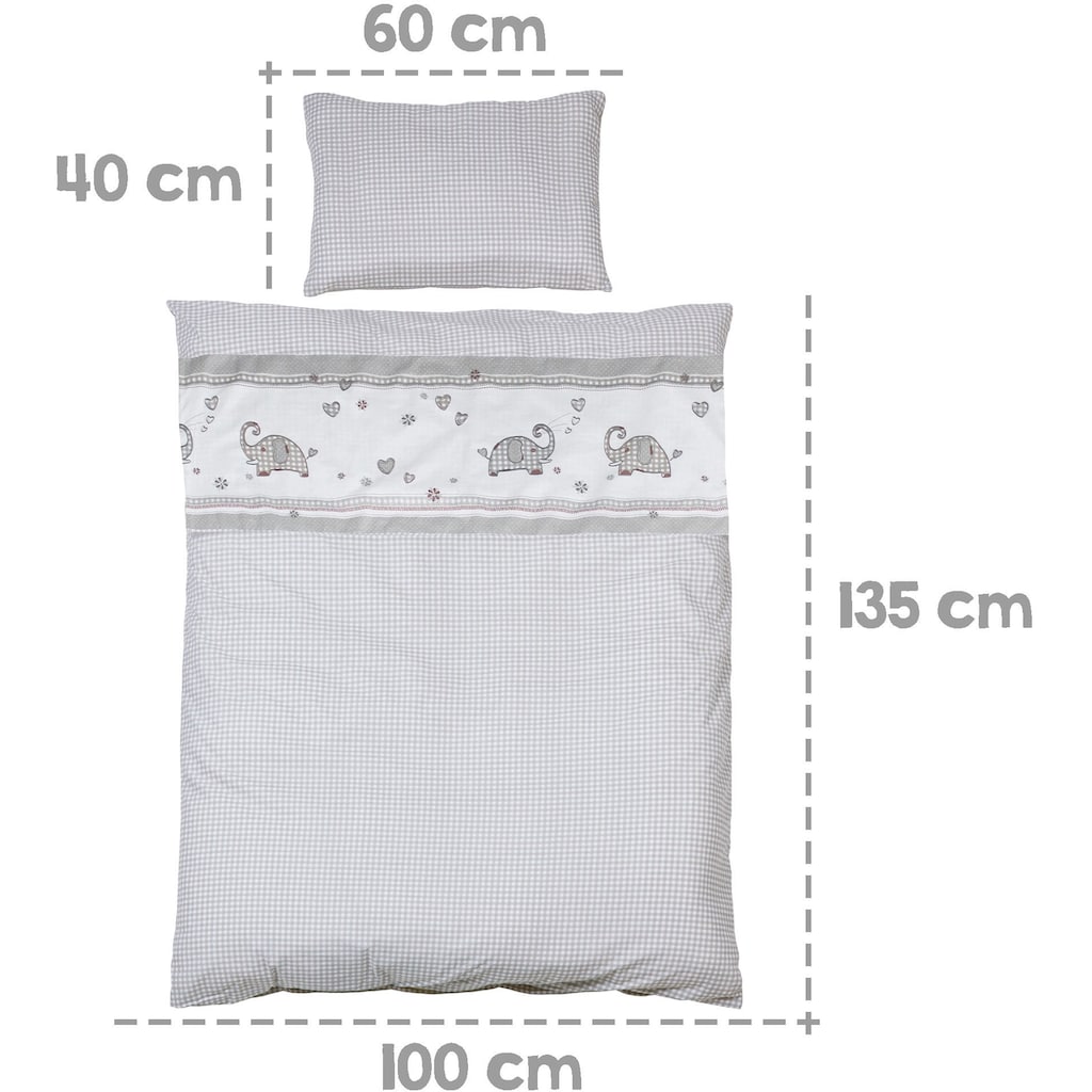 roba® Komplettbett »Jumbo twins grau, 70x140 cm«, (6 tlg.)