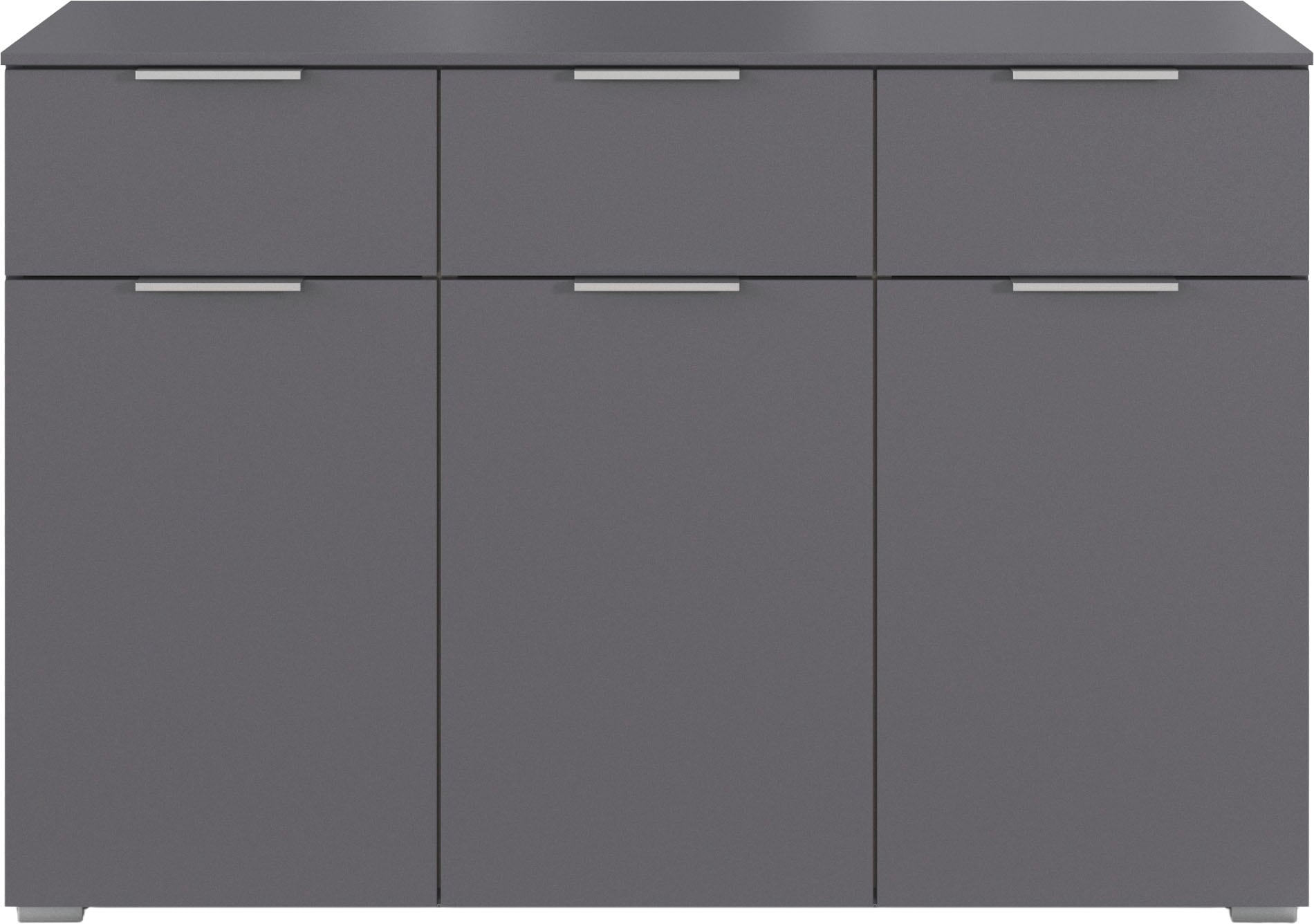 rauch Kombikommode »Sideboard Schubladenkommode CORTONA mit Dekor-Front« Breite 120 cm inkl. Soft-Close-Funktion,  mit 3 Schubladen und 3 verstellbaren Einlegeboden MADE IN GERMANY