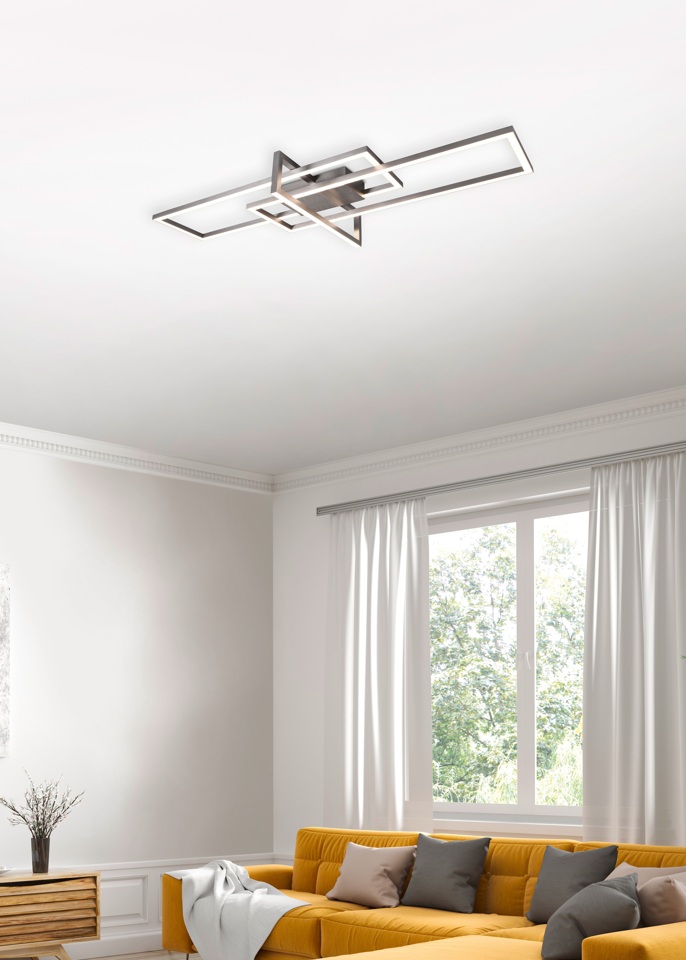 my home LED Deckenleuchte »Alica«, 1 flammig, Leuchtmittel LED-Modul | LED fest integriert, Deckenlampe mit Switch Dimmer