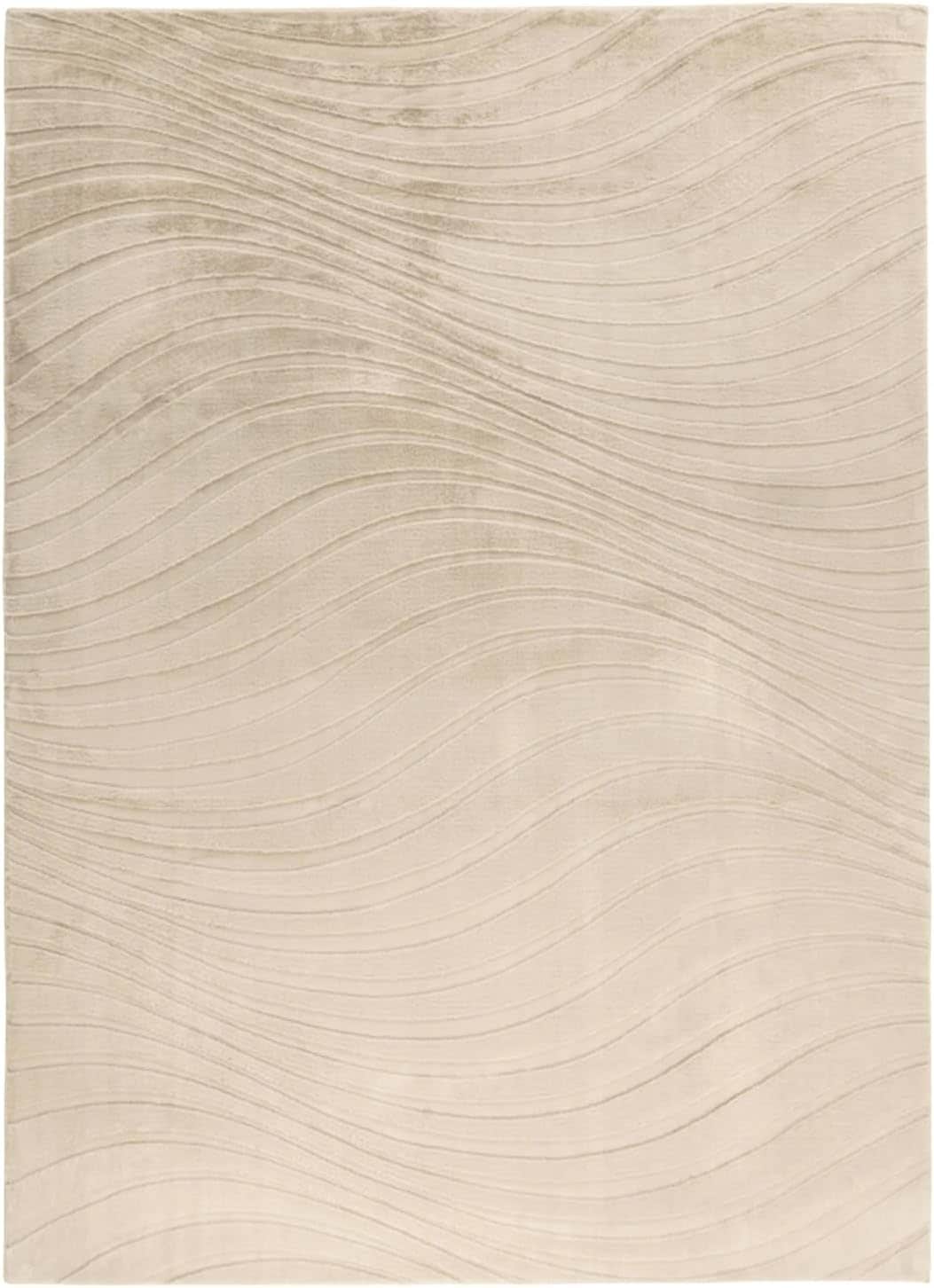 Carpet City Teppich »WAVES 503« rechteckig 12 mm Höhe Kurzflor, Hochtief-Muster/ 3D-Effekt, Uni, Wohnzimmer, Schlafzimmer