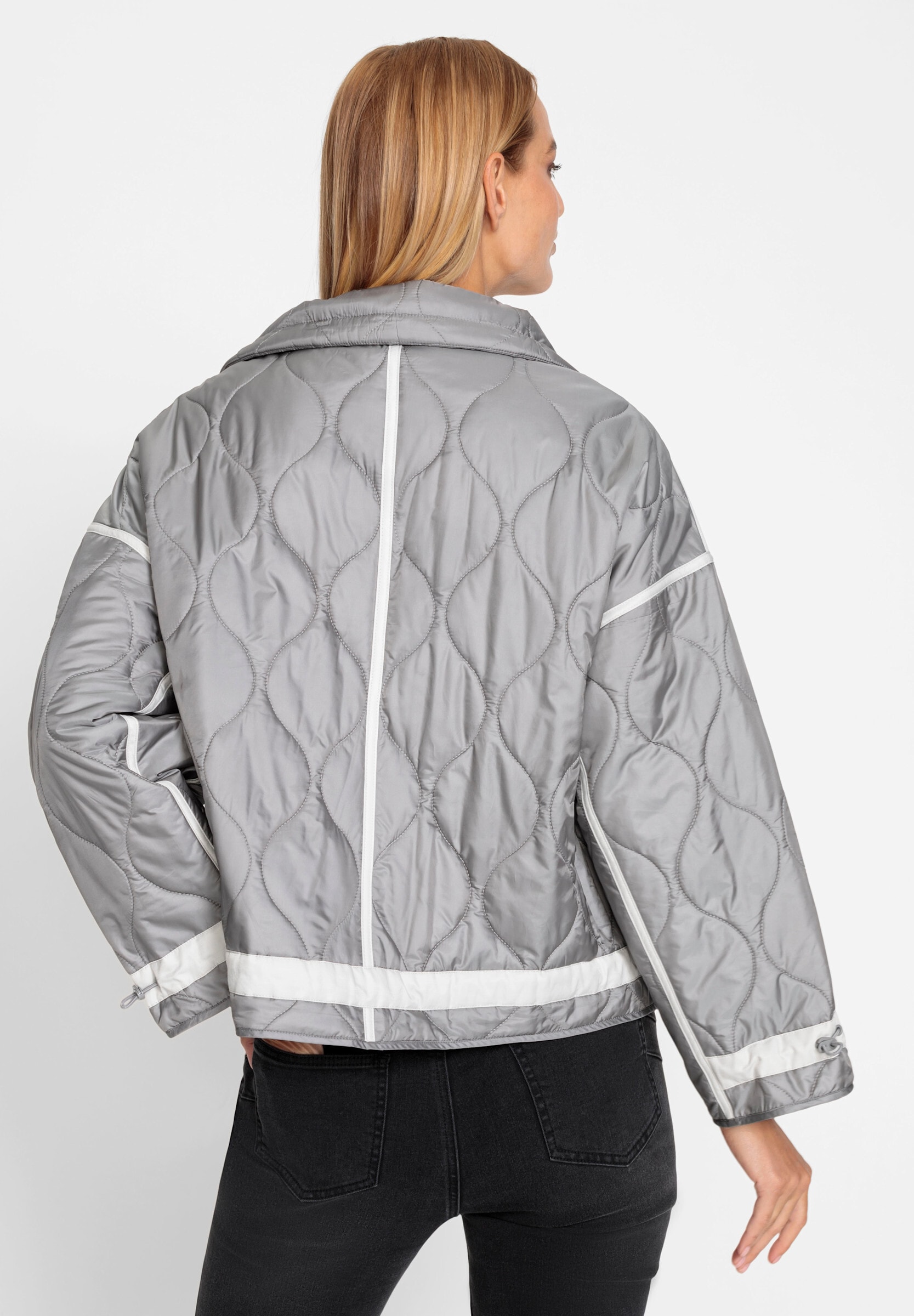 heine Steppjacke »Steppjacke Steppjacke mit Tunnelzug am Ärmel« ohne Kapuze