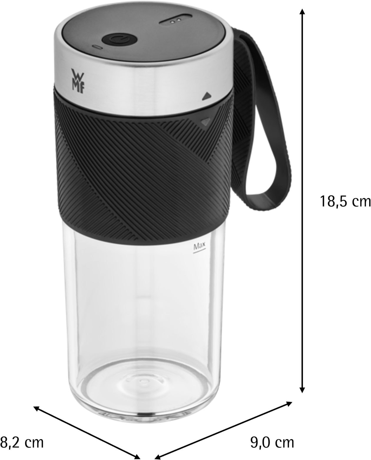 WMF Smoothie-Maker »KÜCHENminis Mix on the go« 50 W aufladbarer Mixer, tragbar und kompakt für unterwegs, leise Handhabung