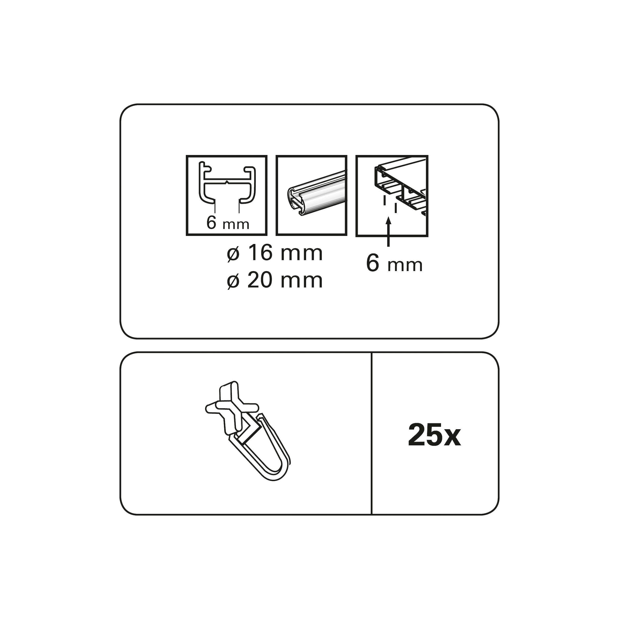 bei Serie OTTO 3-läufig Klick-Gleiter Flächenvorhang-Technik (25 online »X-Gelenkgleiter«, St.), Atlanta GARDINIA