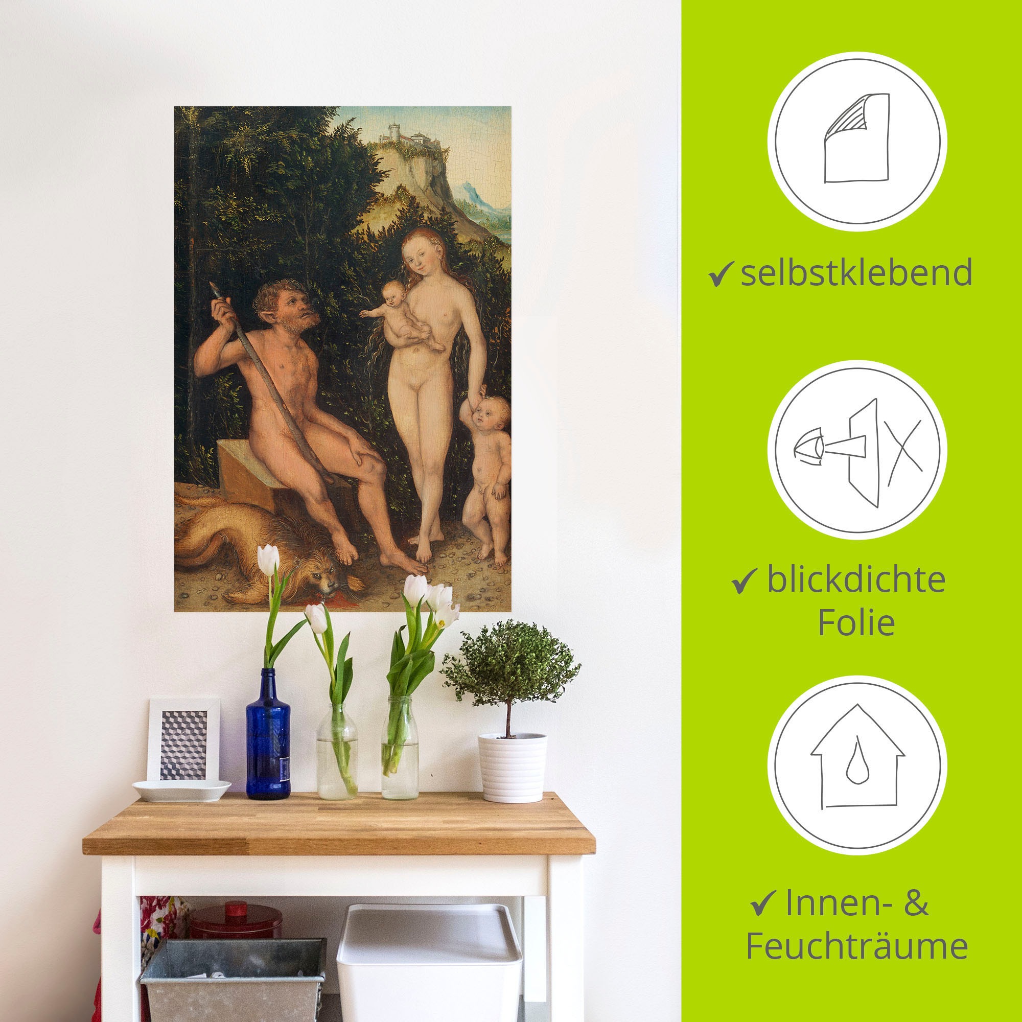 Artland Wandbild »Familie der Naturmenschen«, klassische Fantasie, (1 St.),  als Alubild, Leinwandbild, Wandaufkleber oder Poster in versch. Größen bei  OTTO
