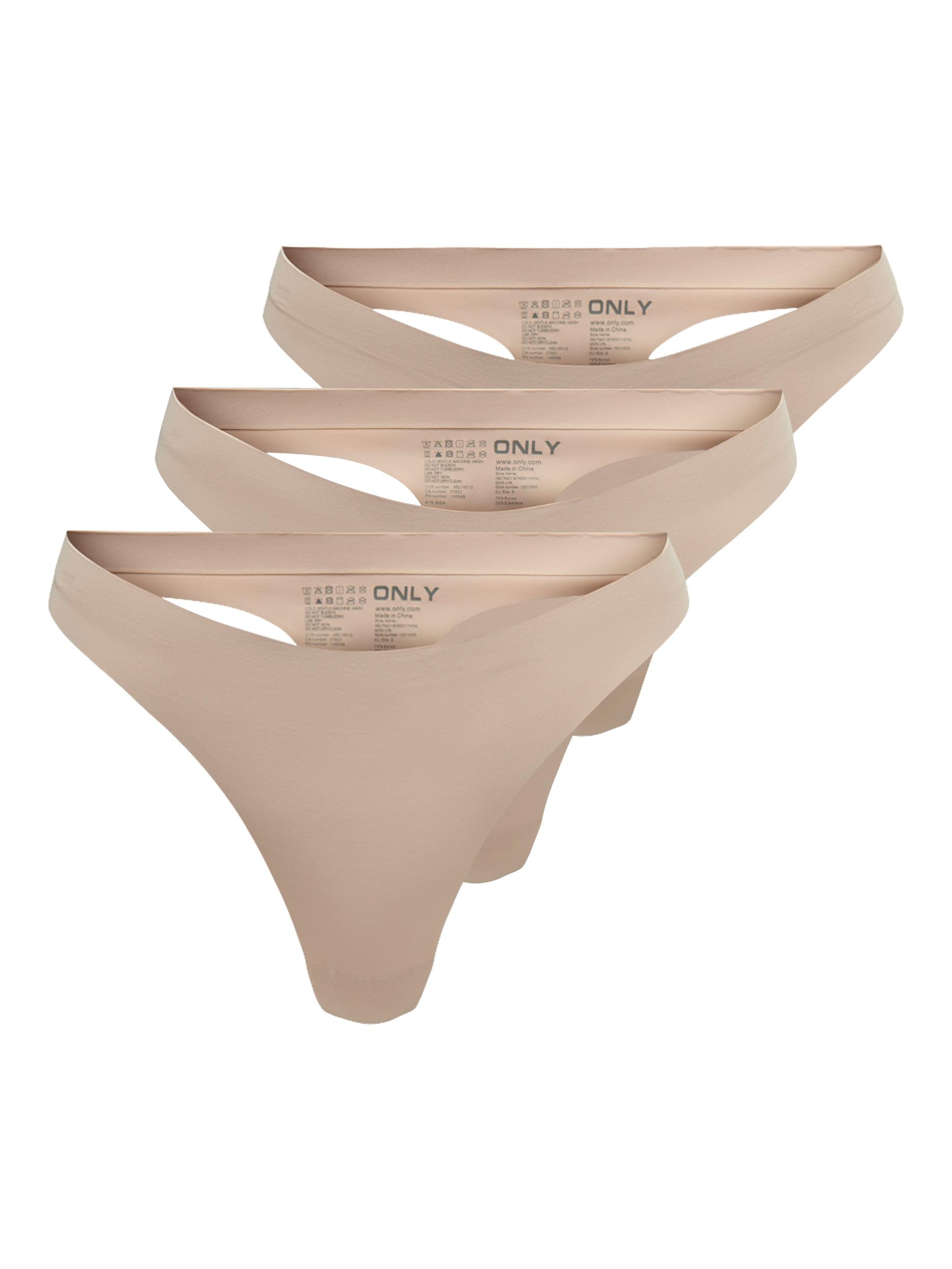 ONLY String »ONLTRACY BONDED THONG NOOS 3-PK«, (Packung, 3 St.)