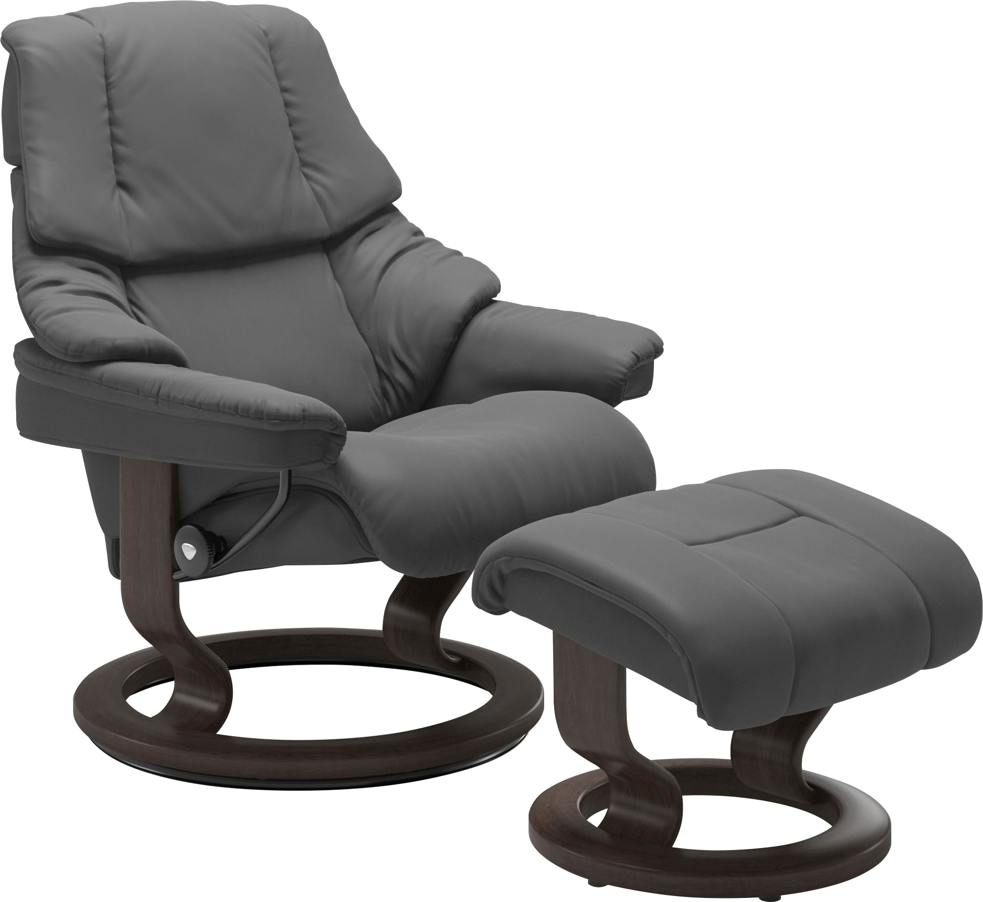 Stressless® Relaxsessel »Reno« Set, Relaxsessel mit Hocker,  mit Hocker, mit Classic Base, Größe S, M & L, Gestell Wenge