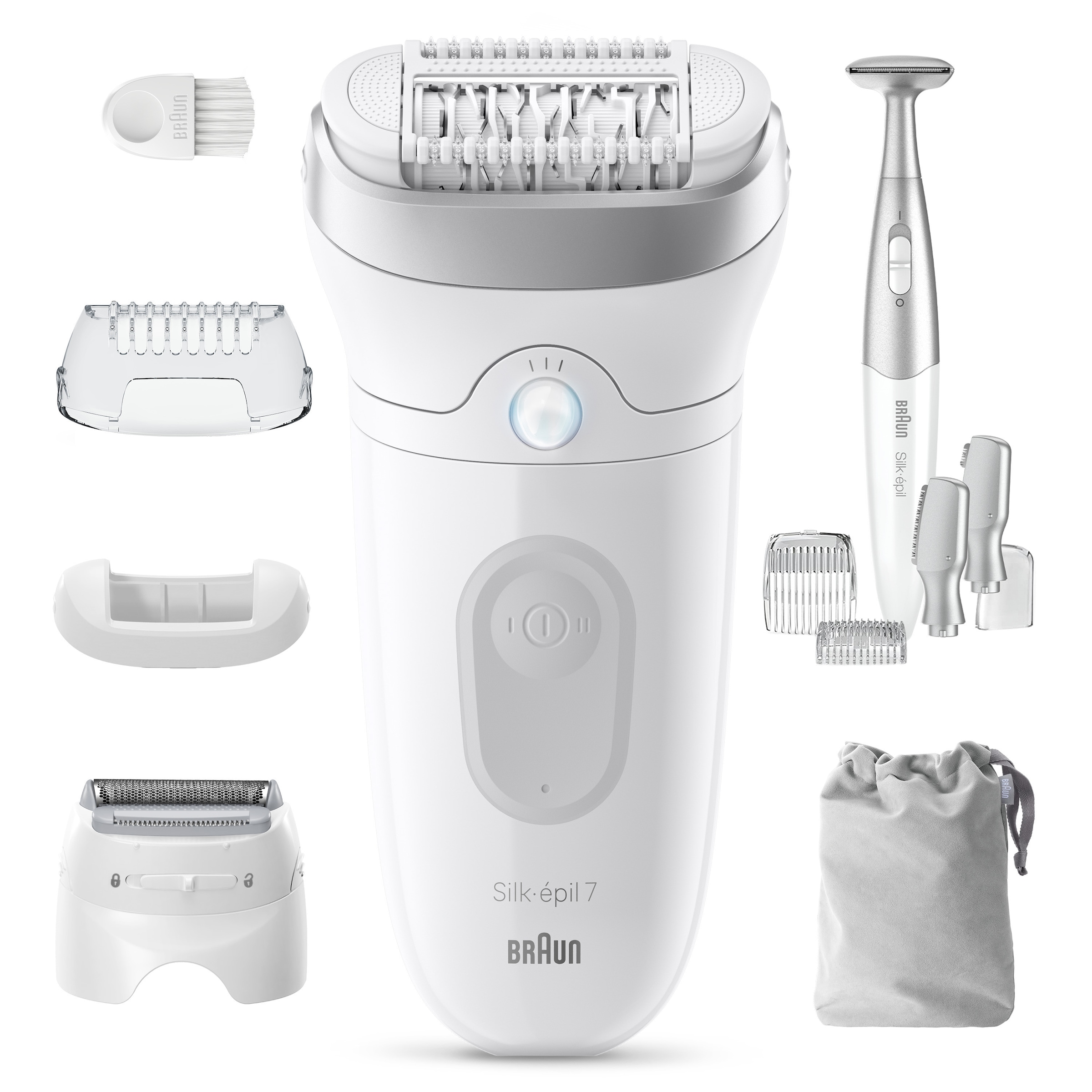 Braun Epilierer »Silk-épil 7 SE7-241« Wet & Dry, inklusive Rasieraufsatz, Trimmeraufsatz und Bikini-Trimmer