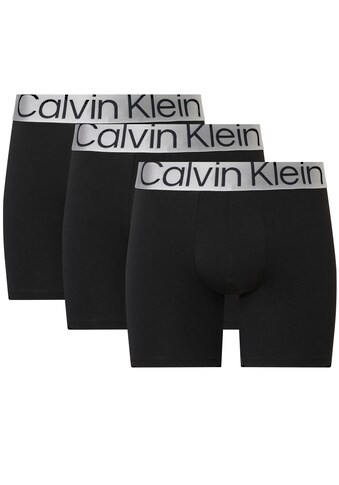 Calvin Klein Boxershorts, (Packung, 3 St., 3er-Pack), mit Logobund in dezentem grau kaufen