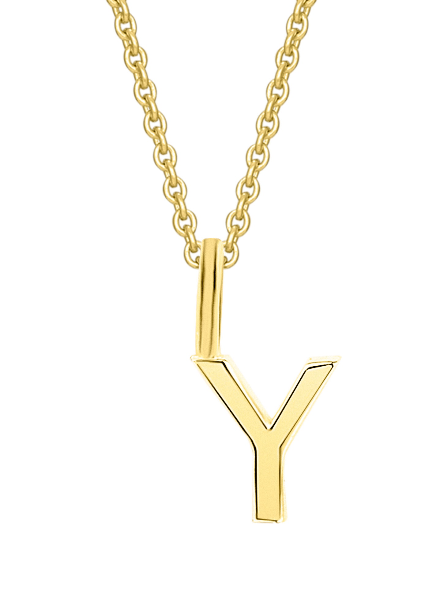 ONE ELEMENT Kette und Anhänger Set »Schmuckset - Set mit Halskette Buchstabe Y Buchstaben Anhänger aus 333 Gelbgold«