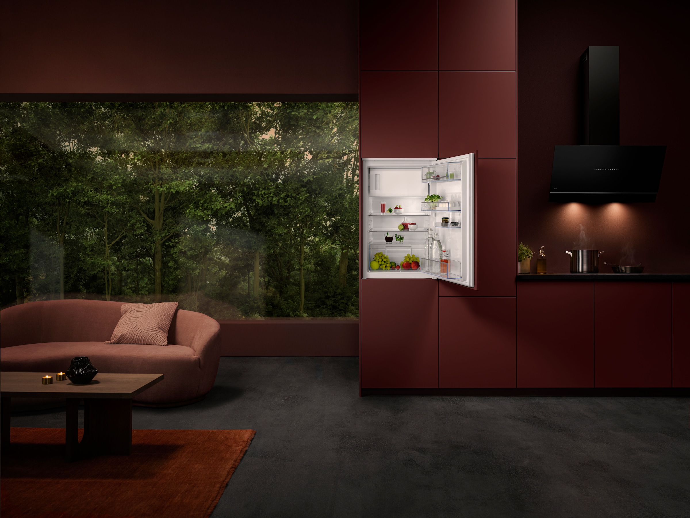 AEG Einbaukühlschrank 5000 »TF50S882DS« 87,3 cm hoch 54,8 cm breit OptiSpace ermöglicht dir eine flexible Nutzung des Kühlraums