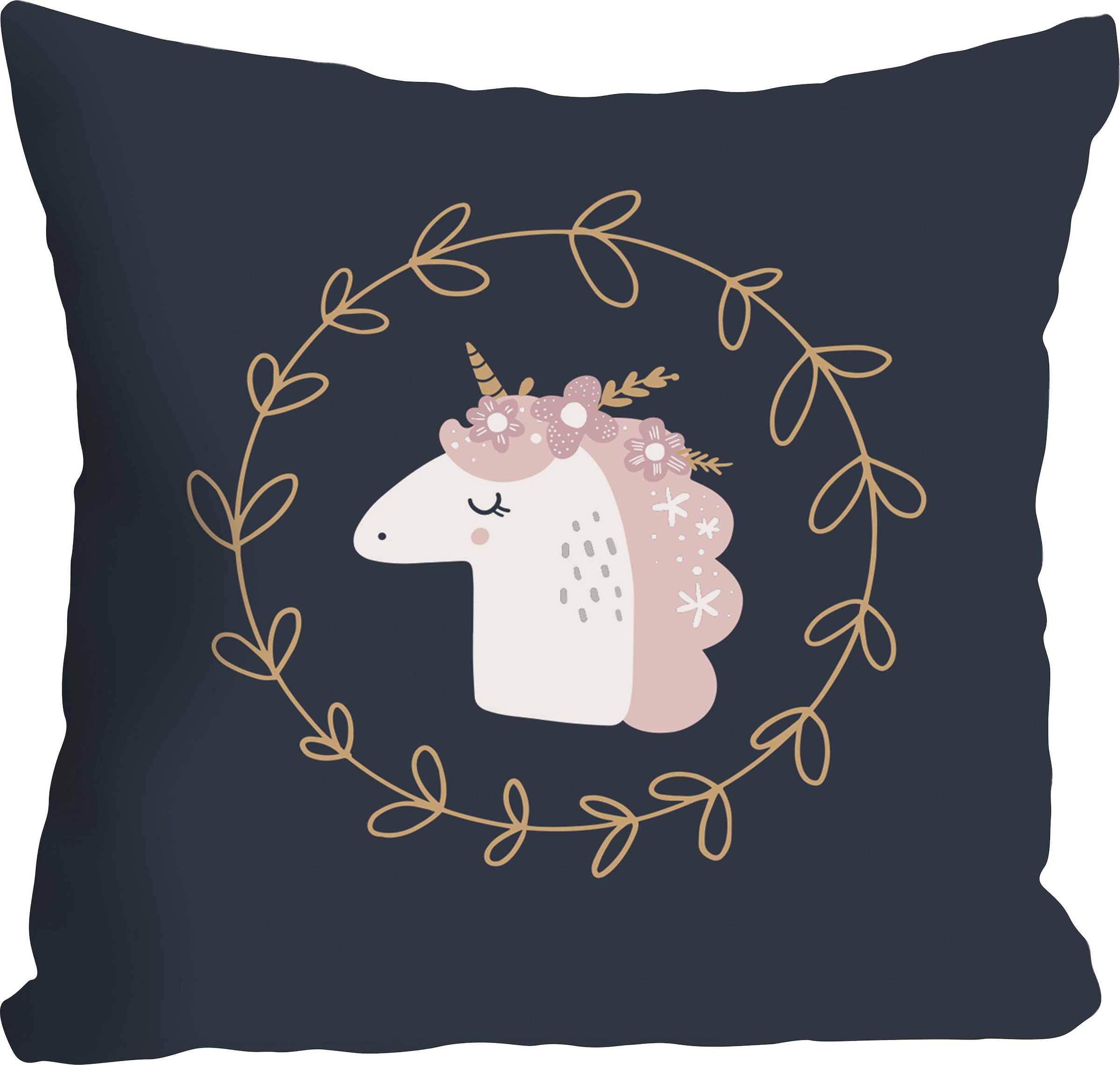 queence Dekokissen »»Einhorn«« Kissenhülle ohne Füllung, 1 Stück