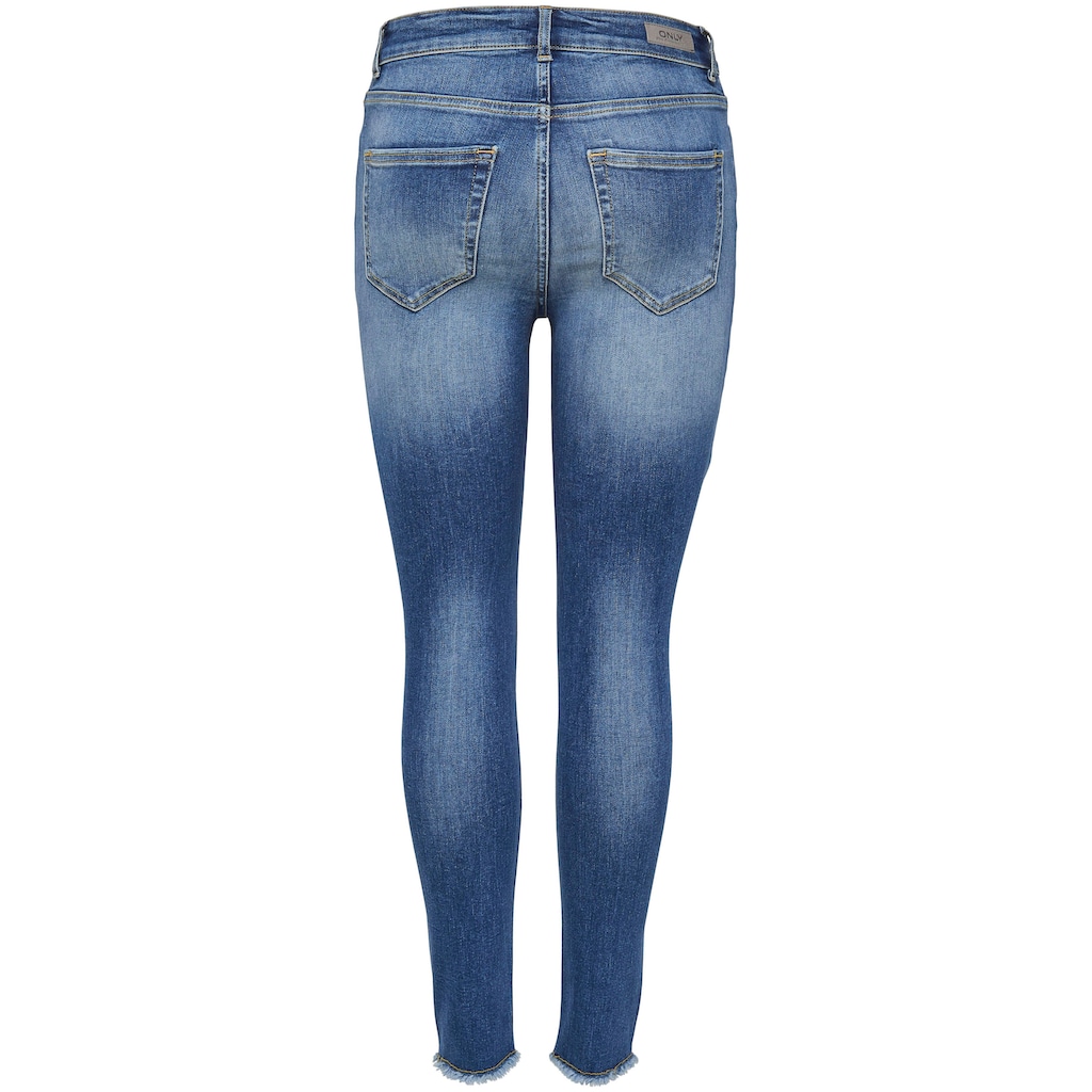 ONLY Ankle-Jeans »BLUSH«, ausgefranste Säume