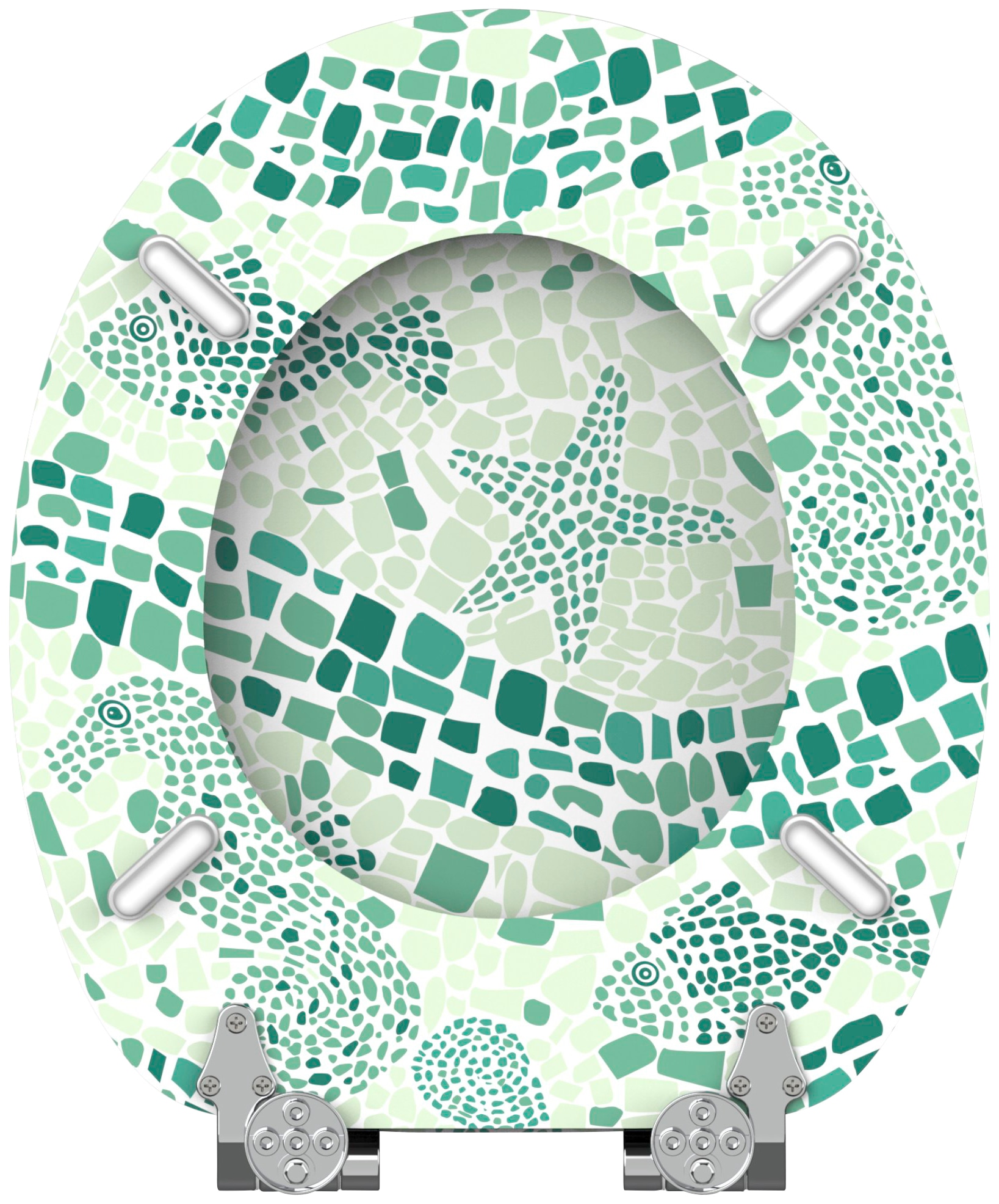 Sanilo WC-Sitz »Mosaic World Green«, mit Absenkautomatik