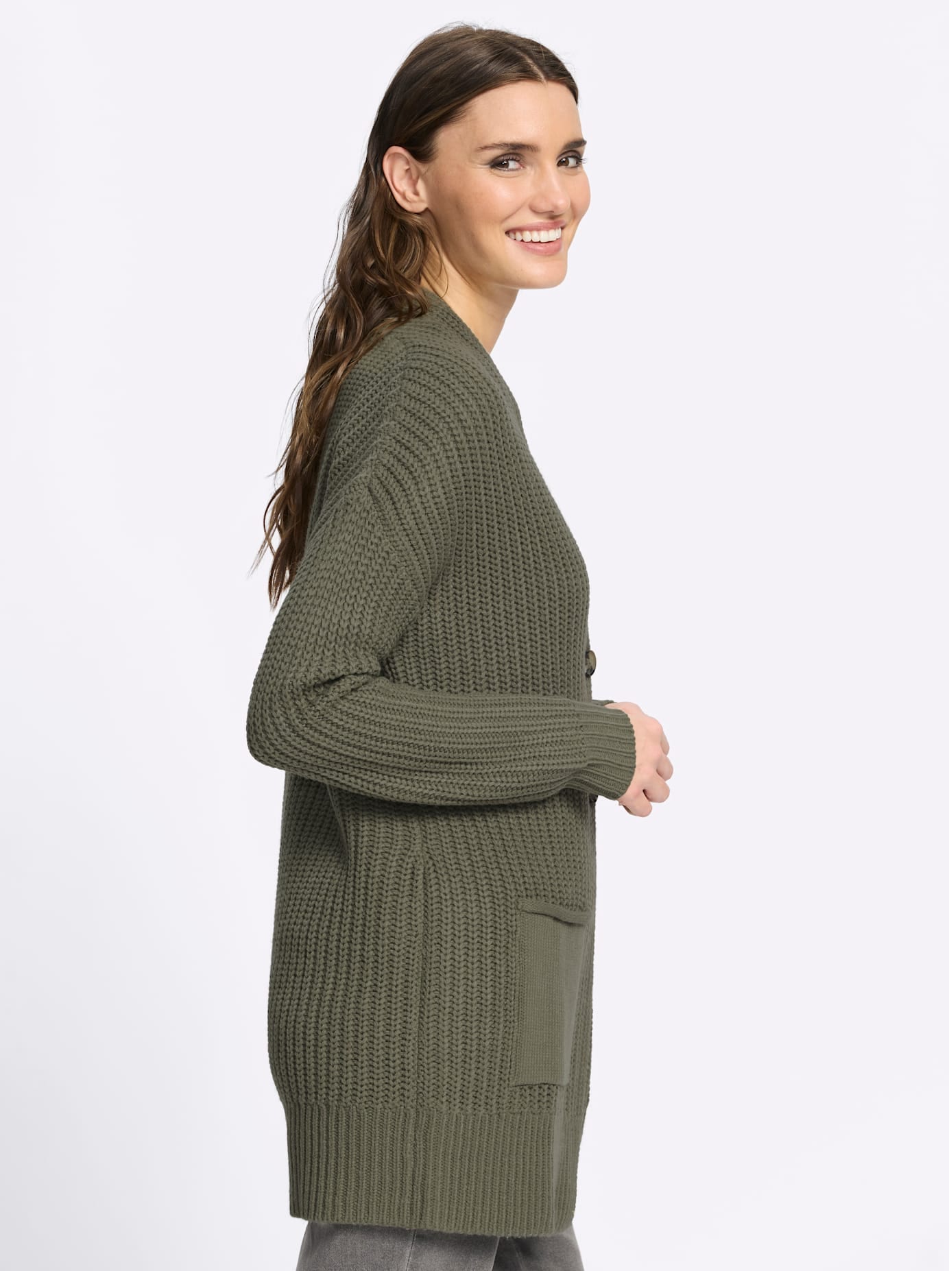 Classic Basics Longstrickjacke