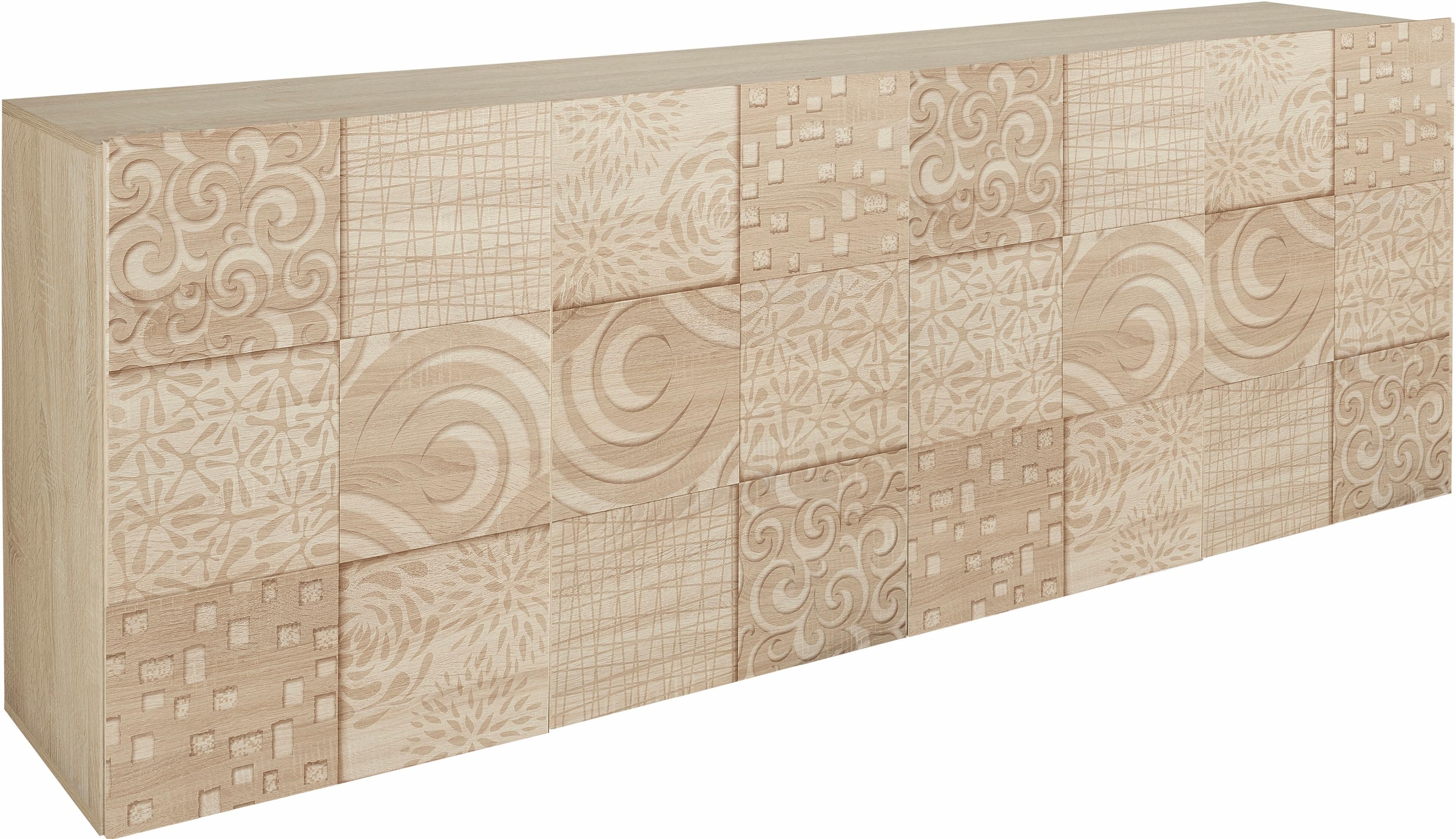bestellen Sideboard OTTO LC Siebdruck »Miro«, mit Breite cm 241 bei online dekorativem