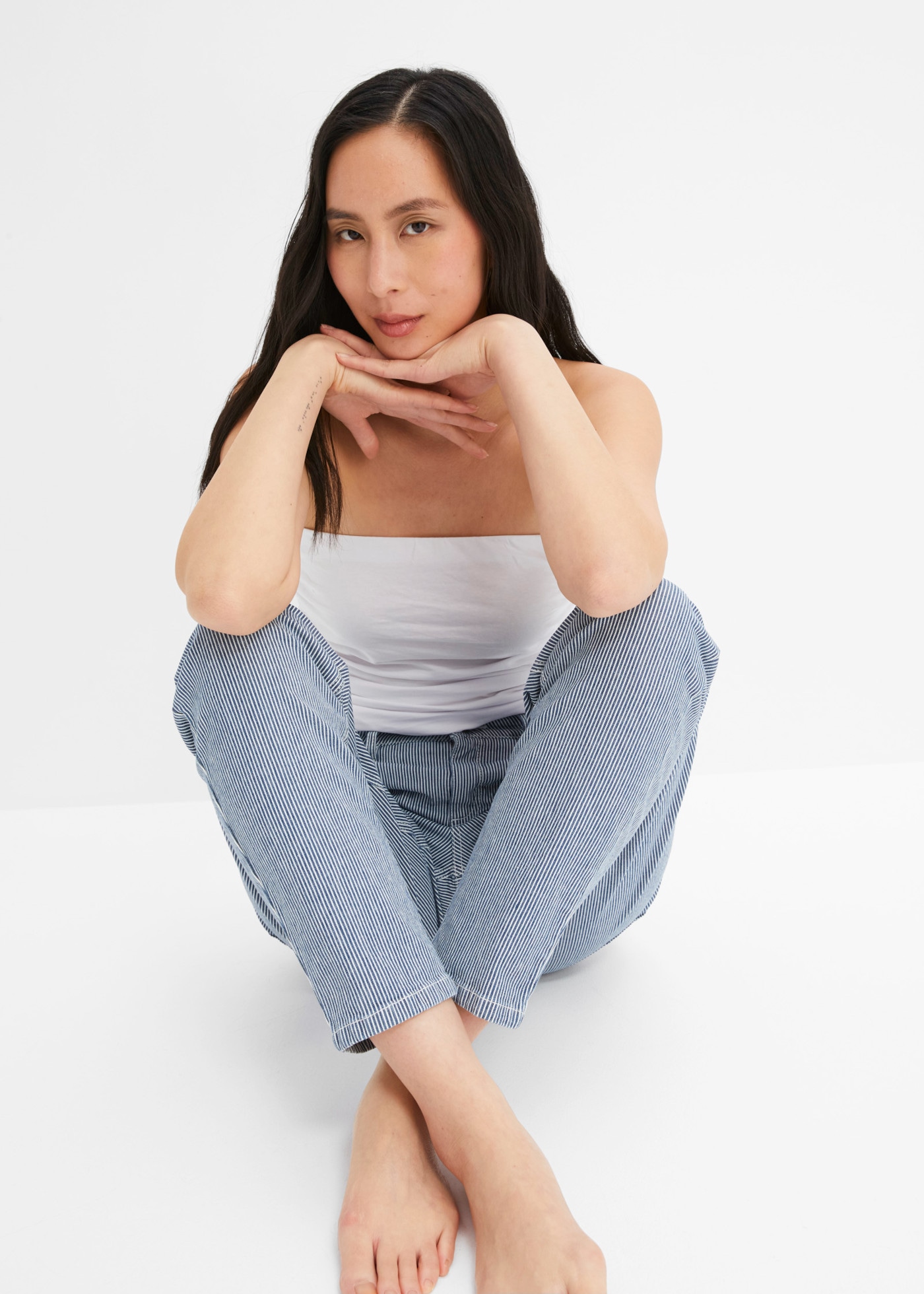 bonprix Loose-fit-Jeans Loose-Fit-Schnitt, mit Streifen-Design, in verschiedenen Größen