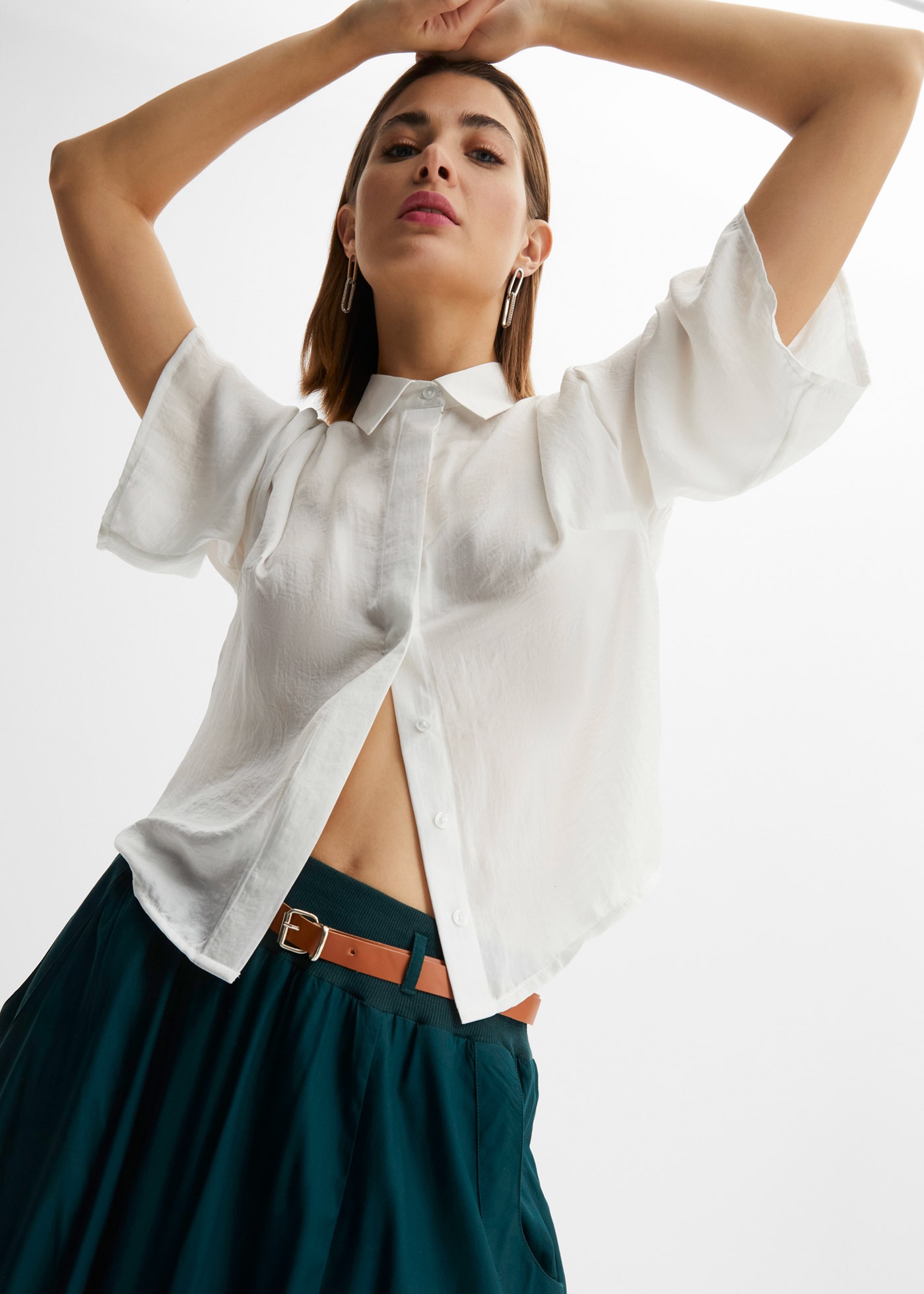 bonprix Maxirock »Maxirock mit Gürtel (2-tlg.Set)« Set, 2, 2 Stk. aus Viskose, Maxilänge, ausgestellte Passform, mit Eingrifftaschen