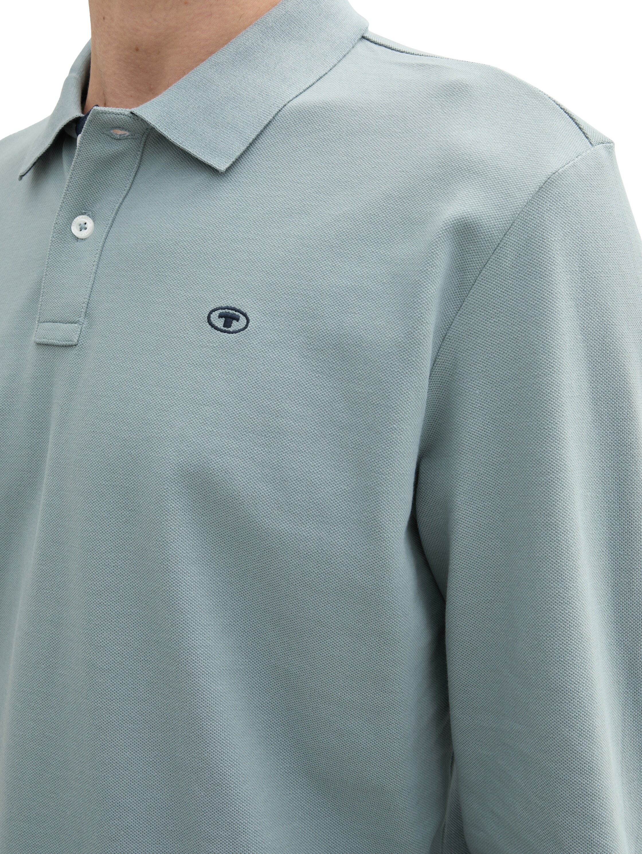 TOM TAILOR Langarm-Poloshirt, mit Logo-Stickerei