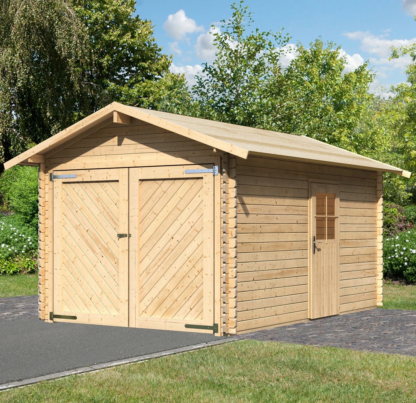 Karibu Garage »Stephan«, BxT: 338x489 cm, 193 cm Einfahrtshöhe kaufen