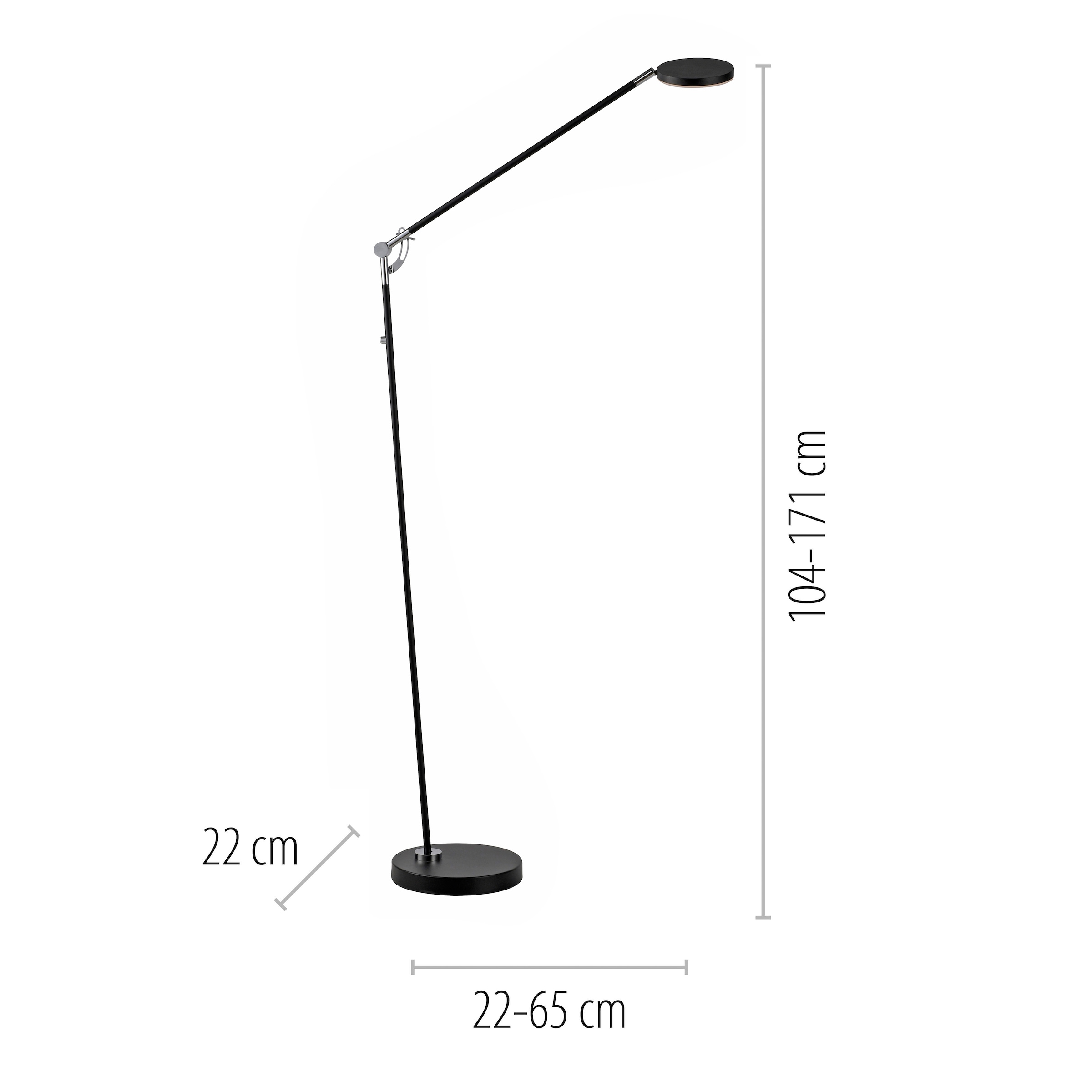 LeGer Home by Lena Gercke LED Stehlampe »LED Akku-Stehleuchte SENNIA« LED-Board 1 Stk. Warmweiß Tastdimmer, Memoryfunktion, Aufladbar, dreh- und schwenkbar