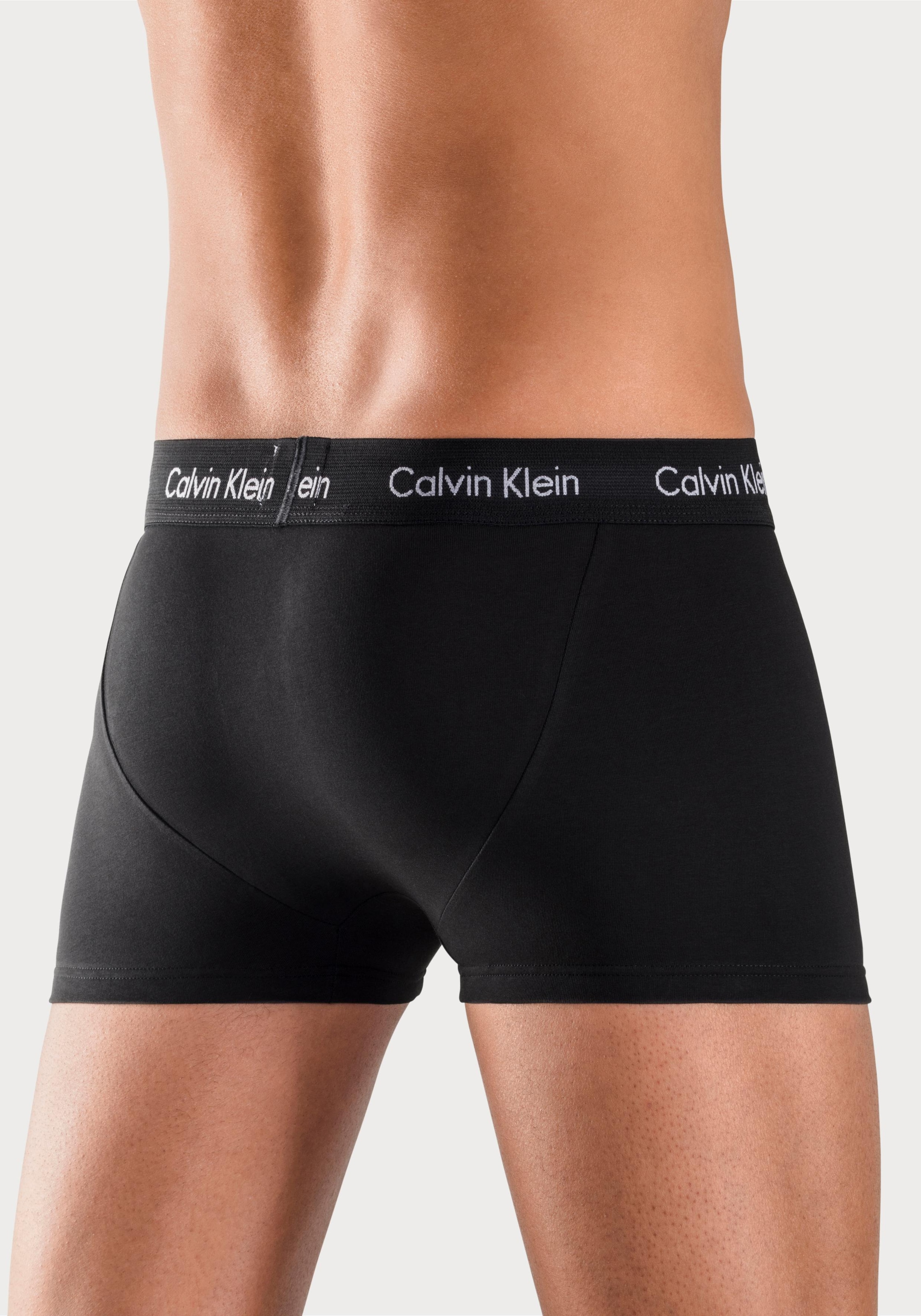 Calvin Klein Underwear Boxer, (3 St.), in blautönen mit Logo-Elastikbund