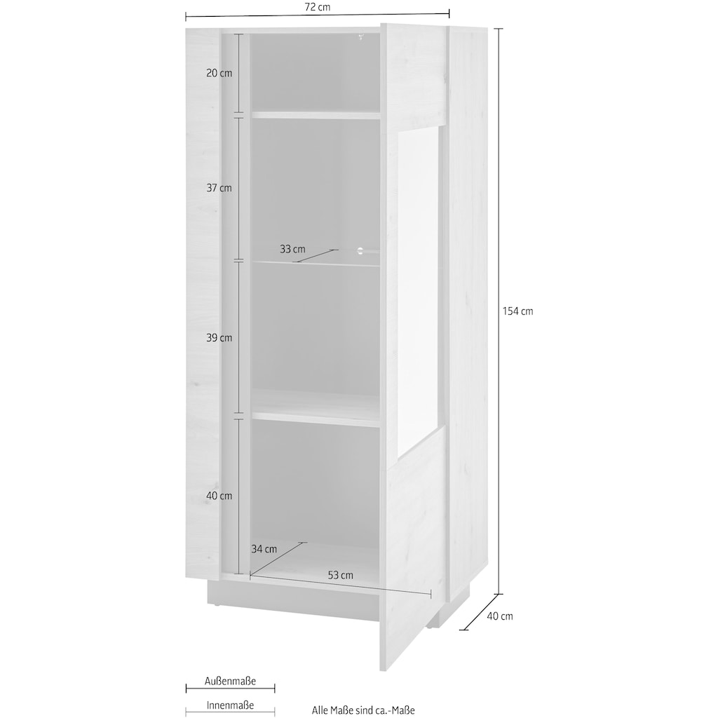 INOSIGN Vitrine »CLAiR Vitrine 22«, Höhe 154 cm