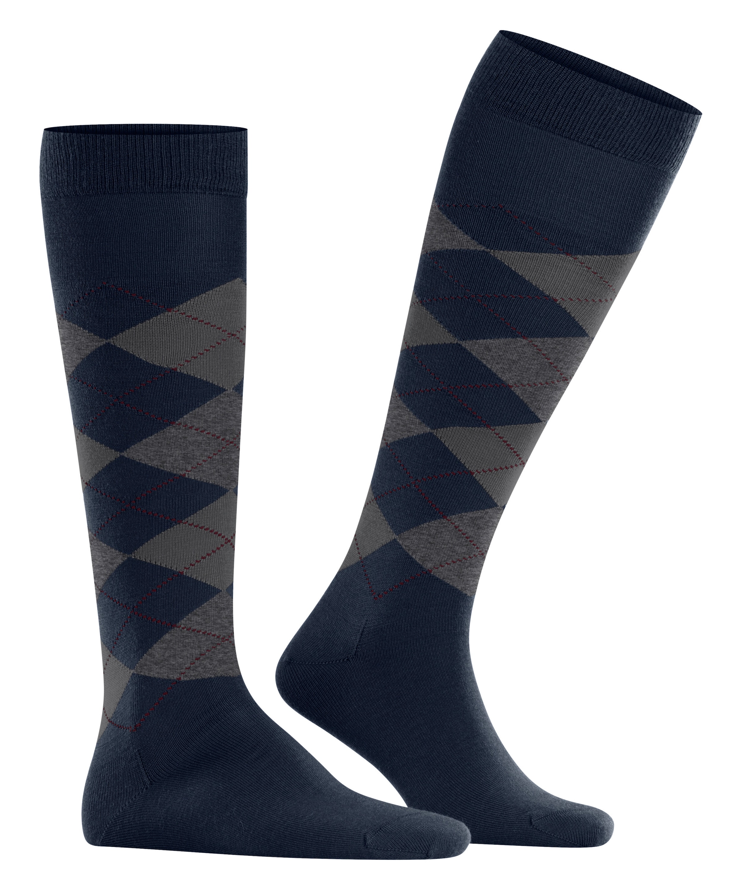 Burlington Kniestrümpfe »Edinburgh« Einheitsgröße 40-46, wärmende Wollmischung, Argyle-Muster