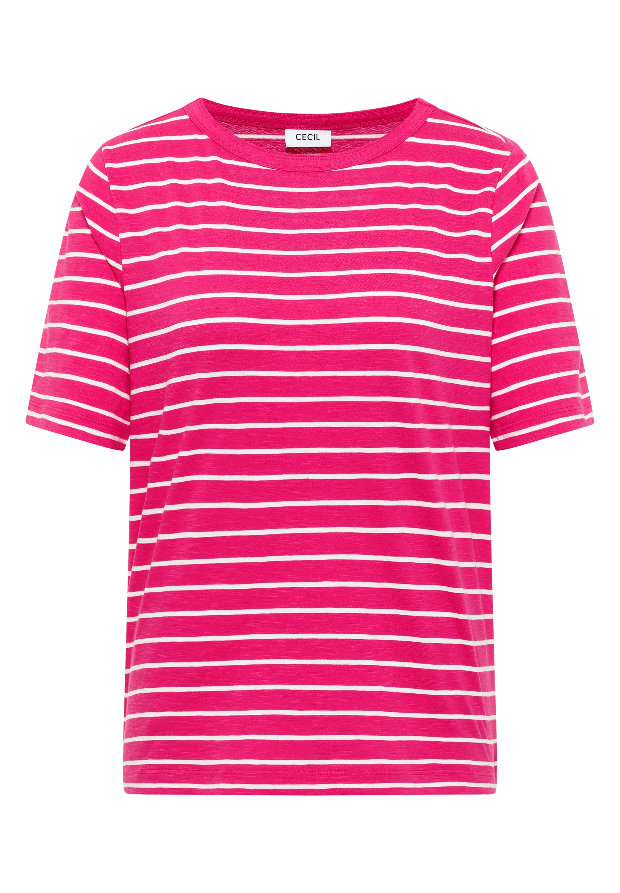 Cecil Rundhalsshirt Sommershirt im Streifen-Look