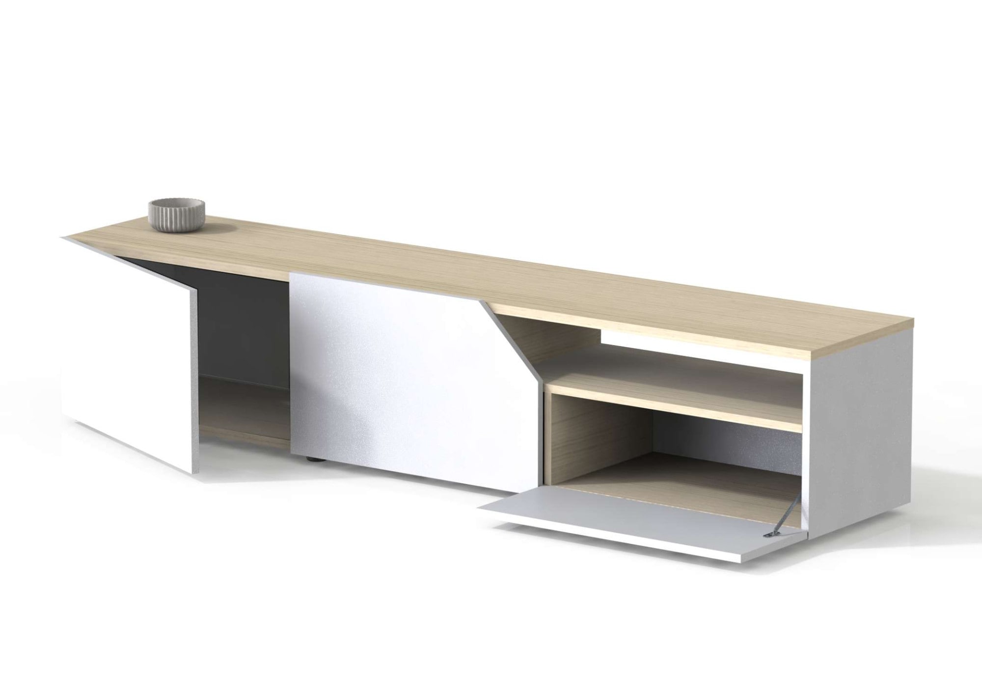 TemaHome TV-Bank »Verone TV Tisch, platsparendes Design, Lowboard,«, praktische Türen, offenes Fach, Breite 180 cm