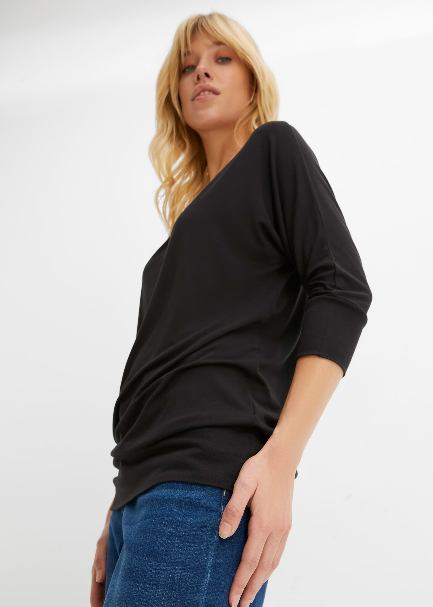 bonprix Oversize-Shirt »Oversized-Shirt aus fließender Viskose« Oversized-Shirt aus fließender Viskose