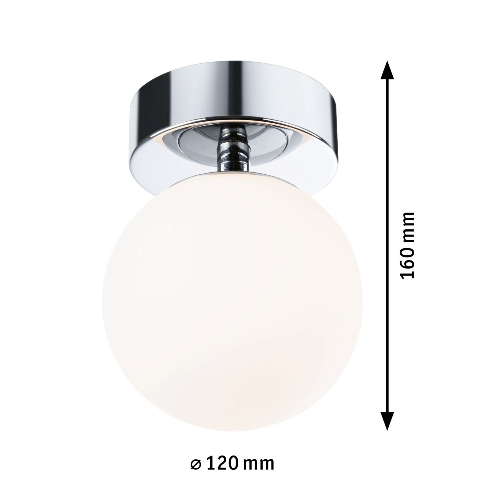 Paulmann LED Deckenleuchte »Selection Bathroom Gove IP44 3000K 5W Satin, Glas/Metall«, 1 flammig