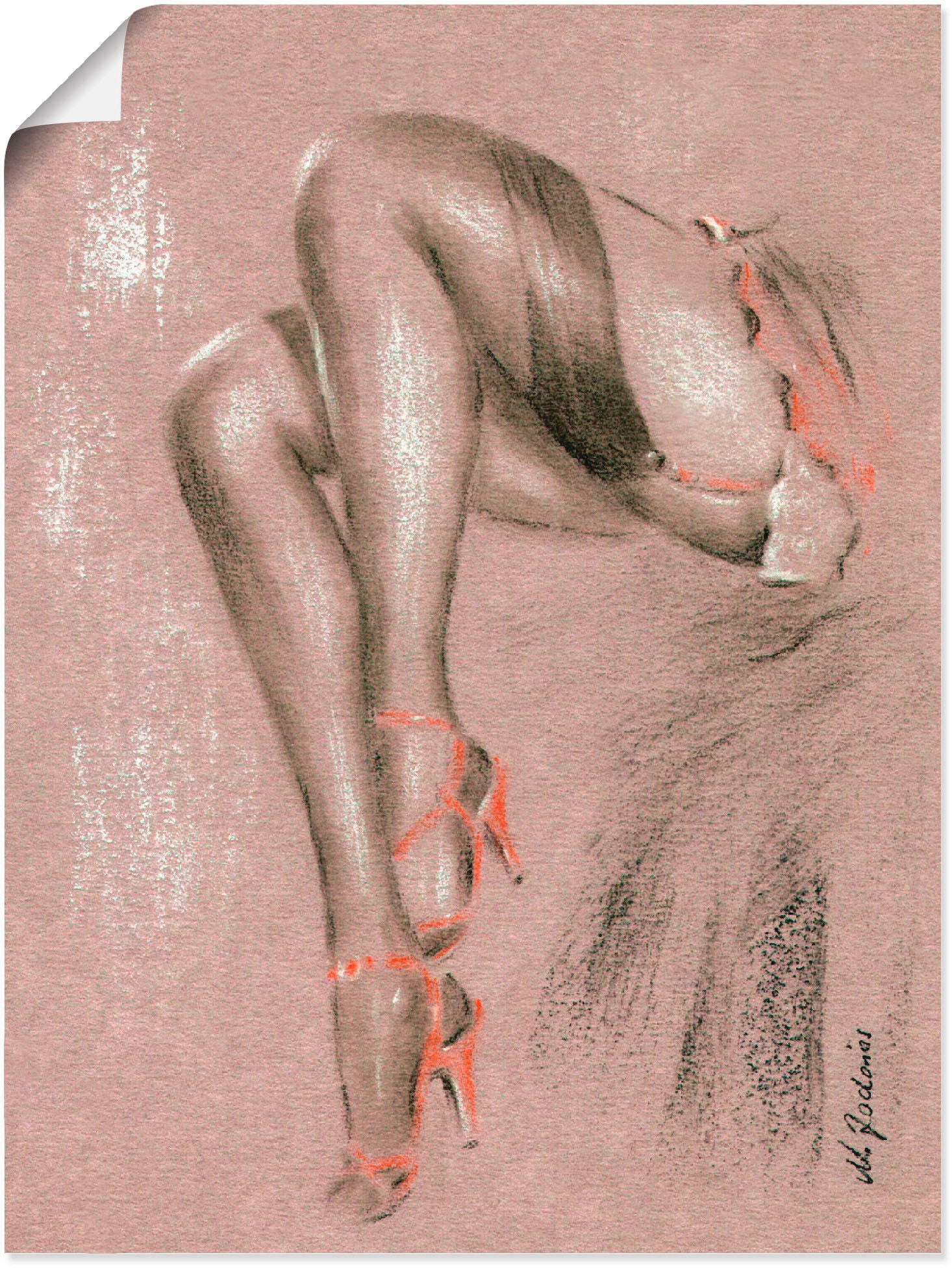 Artland Wandbild »Erotisches in High Heels«, Frau, (1 St.), in vielen Größen & Produktarten - Alubild / Outdoorbild für den Außenbereich, Leinwandbild, Poster, Wandaufkleber / Wandtattoo auch für Badezimmer geeignet