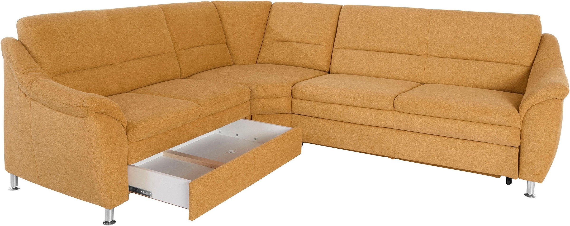 Places of Style Ecksofa »Cardoso L-Form«, mit Trapezecke für mehr Sitzkomfort, wahlweise auch mit Bettfunktion