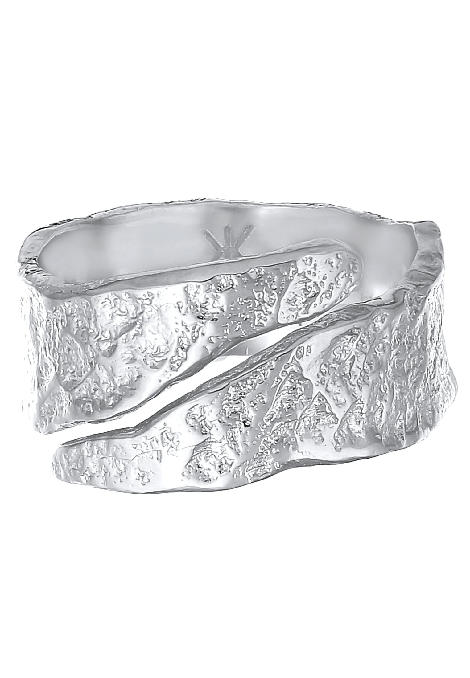 Kuzzoi Silberring »Ring Bandring Struktur Used Look 925 Silber«