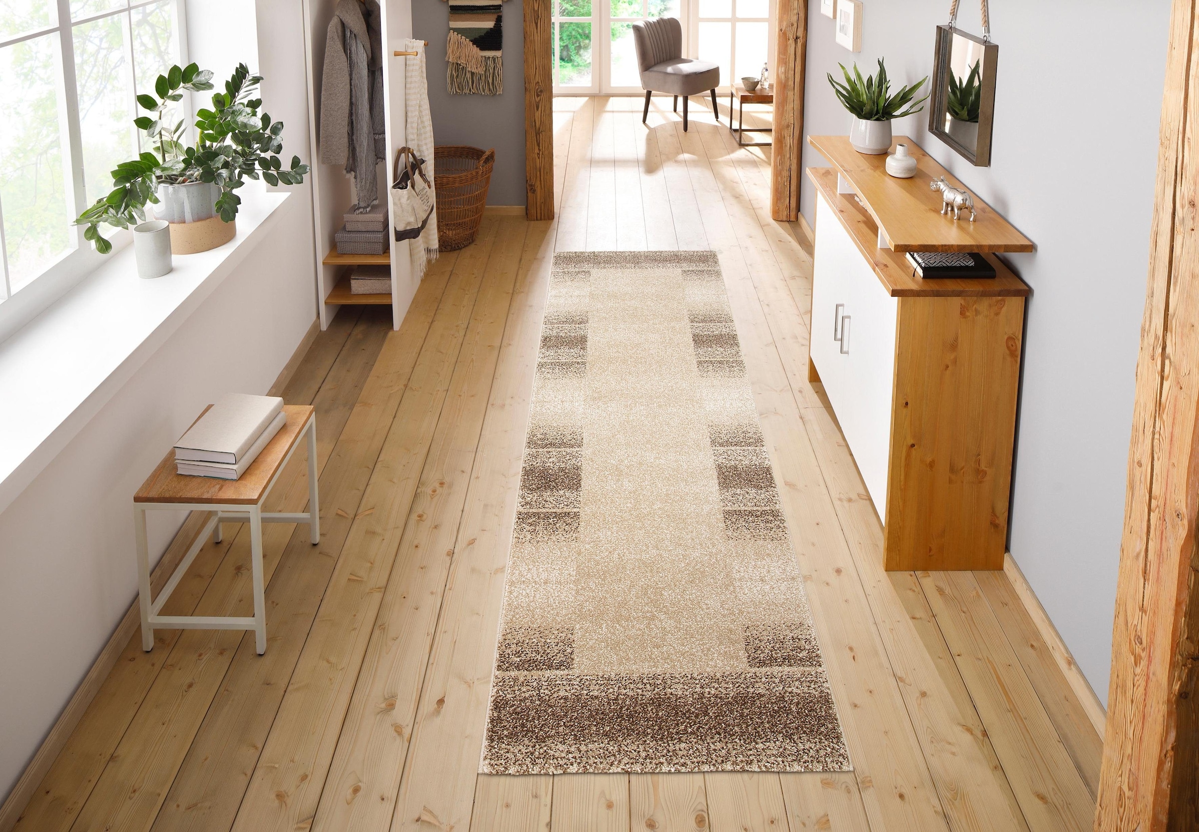 my home Läufer »Oriol«, rechteckig, 13 mm Höhe, mit Bordüre, flach, Kurzflor, Läufer, rechteckig, elegant