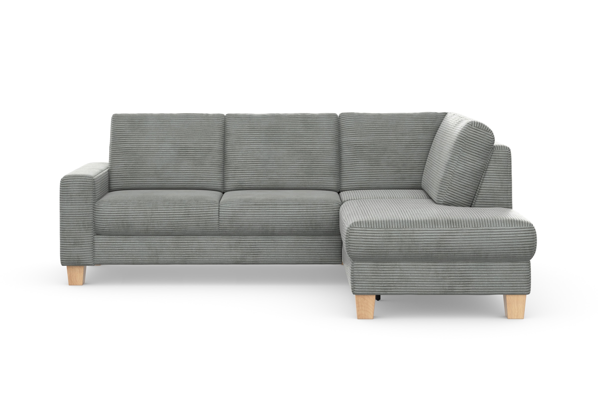 Home affaire Ecksofa »Summer L-Form«, mit Ottomane, wahlweise mit Bettfunktion und Bettkasten, Cord-Bezug