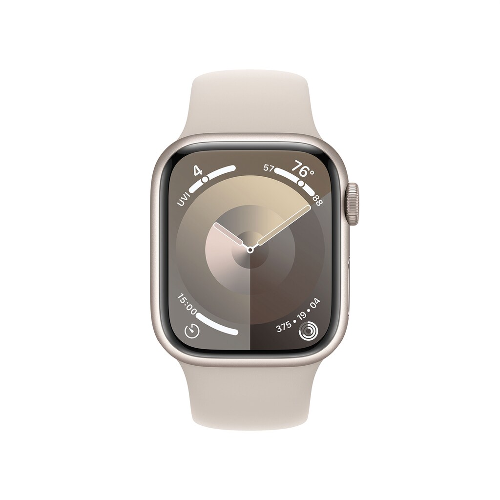 Apple Smartwatch »Series 9, GPS, Aluminium-Gehäuse mit Sportarmband«, (Watch OS 10)