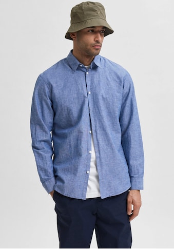 SELECTED HOMME Leinenhemd »NEW-LINEN SHIRT«, unifarben kaufen