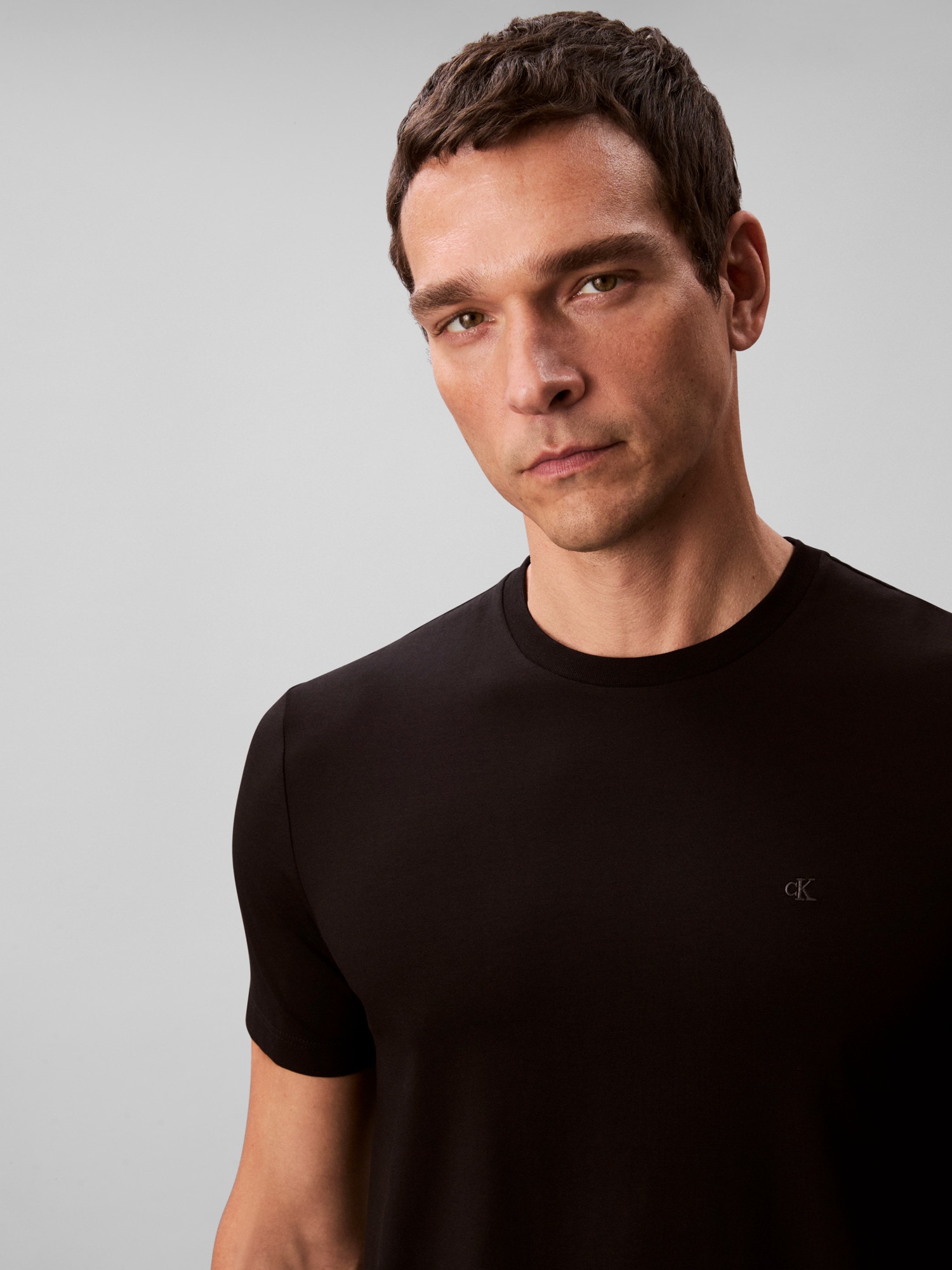 Calvin Klein T-Shirt »2 Pack SS STRETCH COTTON SLIM TEE« Packung, 2 Stk. Rundhalsausschnitt, slim fit