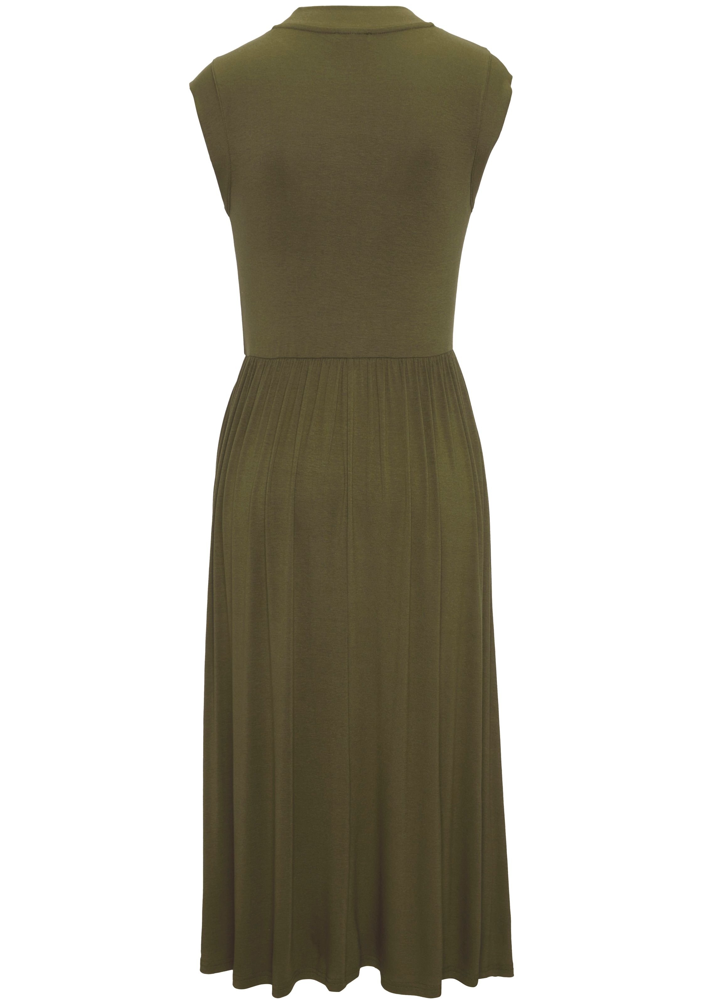 LASCANA Midikleid Seitennahttaschen mit schmalem Oberteil, weiches Jerseykleid, basic