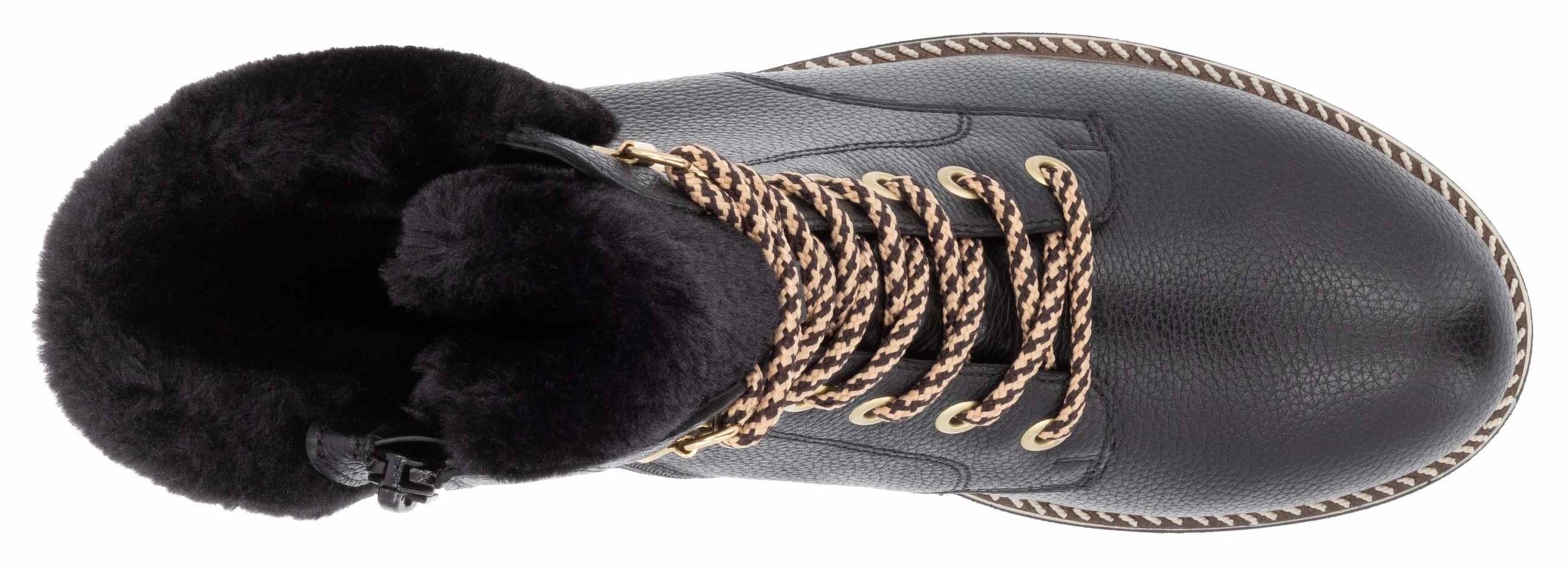 Remonte Winterboots »Elisabeth Hurley-Collection«, Schnürboots, Outdoorschuh, Schnürstiefelette mit Zierschnalle