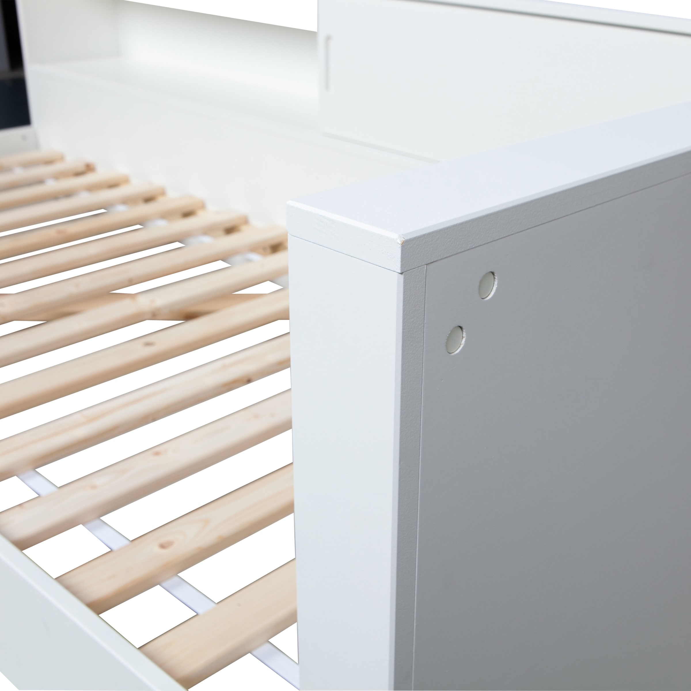 WOOOD Stauraumbett »Connect FSC®-Kiefernholz mit Schiebetür und Stauraum 213x118x60 cm« Einfach zu montierbar, Matratzenmaß 90x200 cm, Pfleiglicht