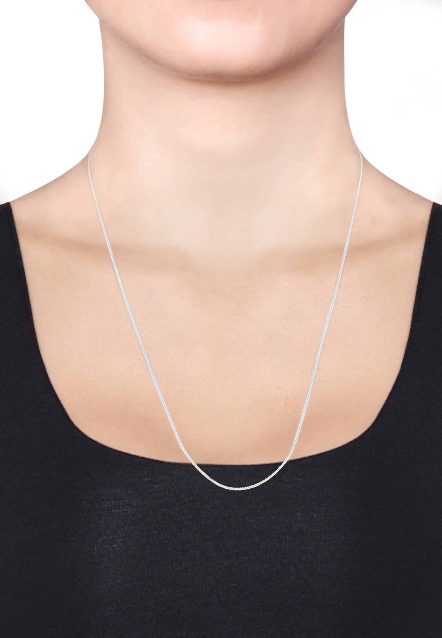 Elli Kette ohne Anhänger »Halskette Panzerkette Basic 925 Sterling Silber«