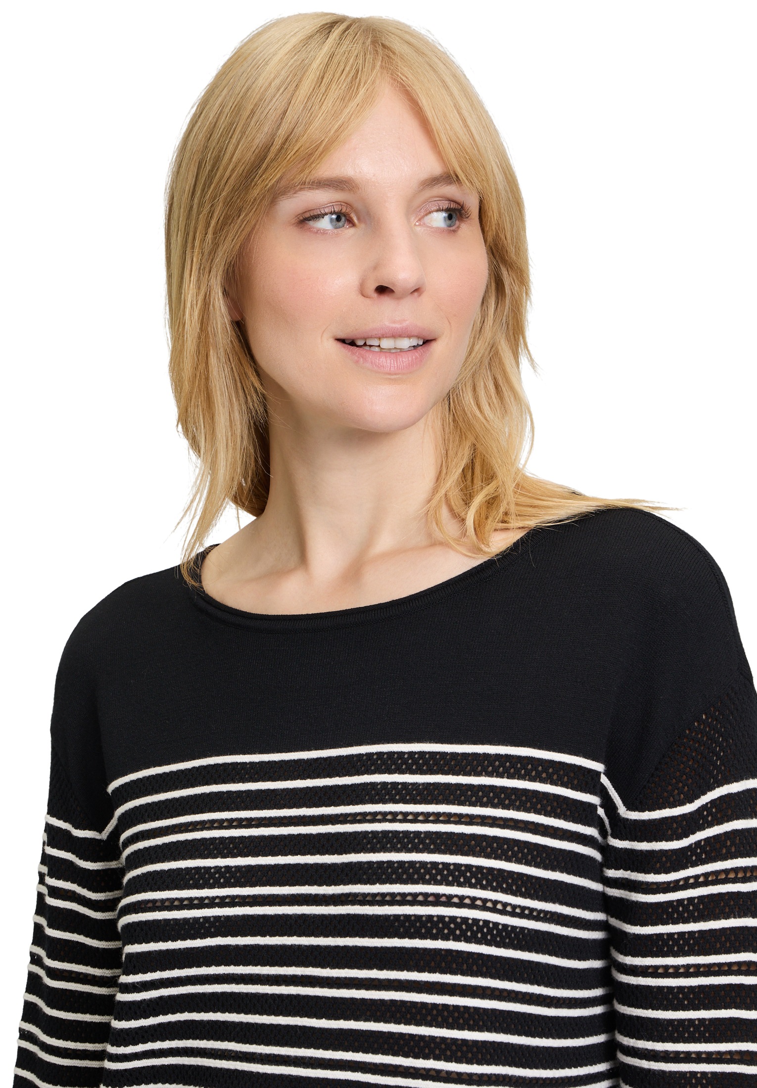 Betty Barclay Rundhalspullover »Basic-Strickpullover mit Streifen«