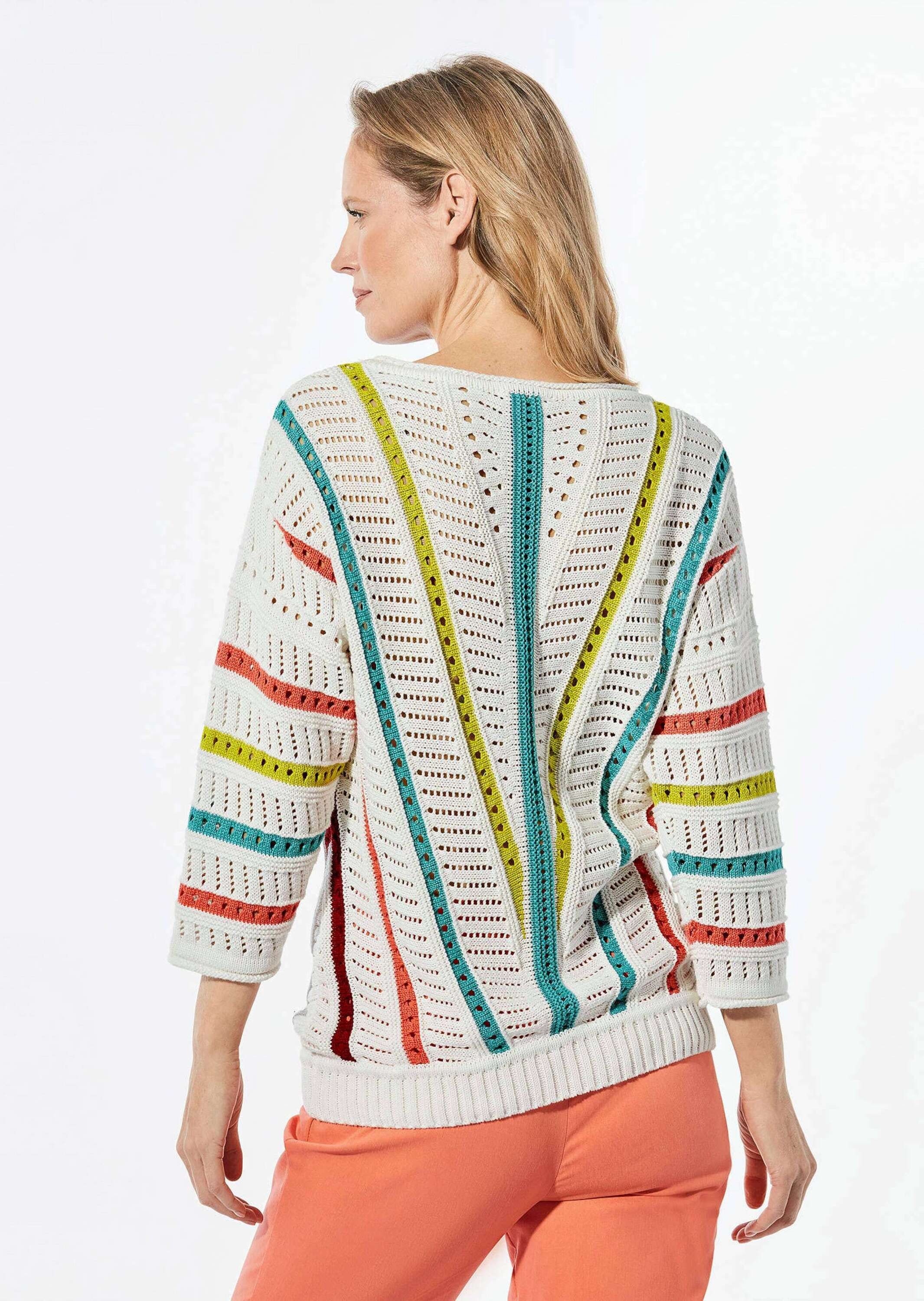 GOLDNER Rundhalspullover »Kurzgröße Strickpullover mit U-Boot-Ausschnitt«