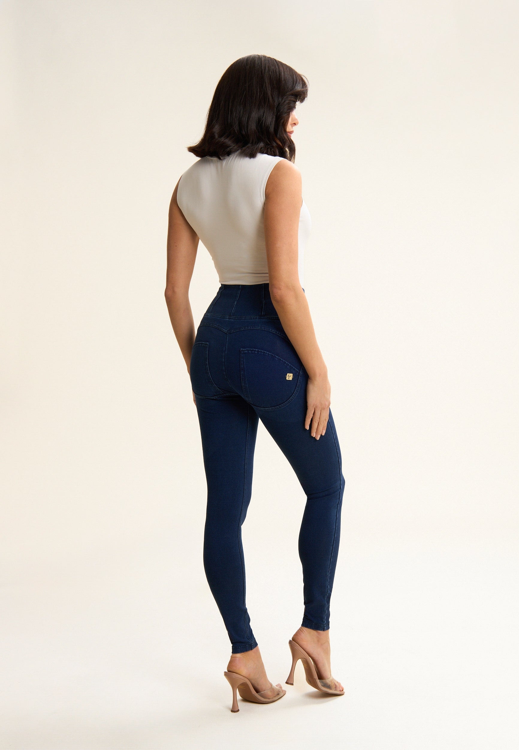 Freddy High-waist-Jeans mit Reißverschluß