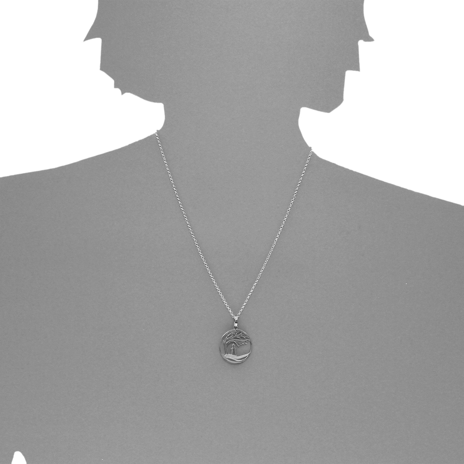 OSTSEE-SCHMUCK Kettenanhänger »- Windflüchter 23 mm - Silber 925/000 - ohne Stein«